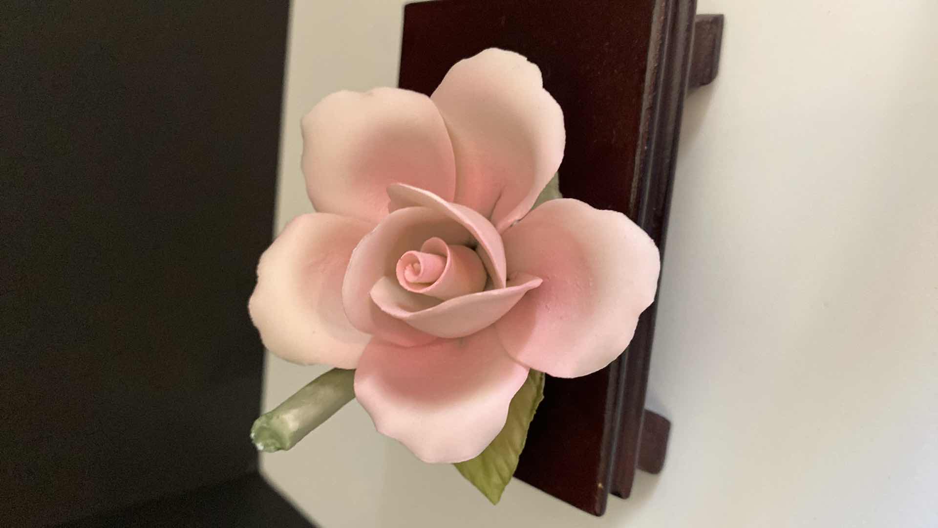 Photo 6 of CAPODIMONTE PITCHER H 5” AND ROSE , ROSE TRAY UNKNOWN BRAND