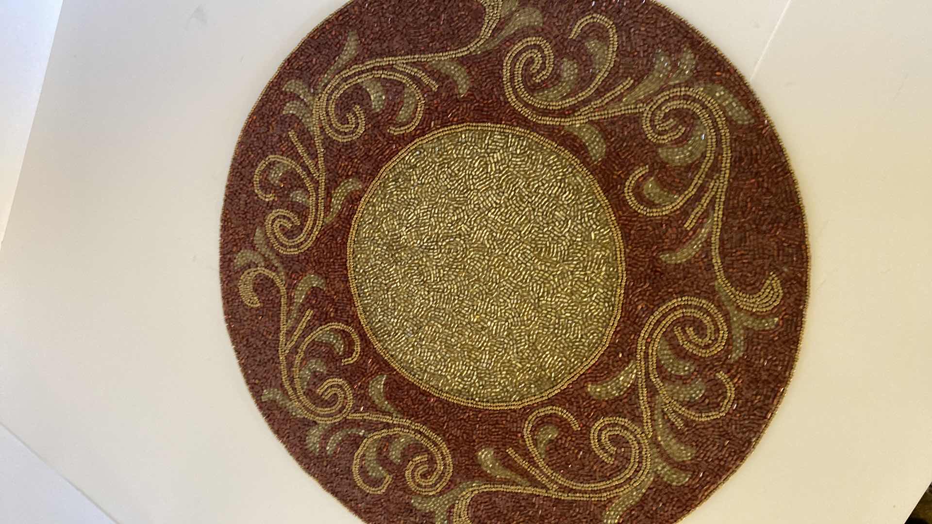 Photo 4 of FABRIQUE EN ITALIE BOWL 13” AND WOOD STAND WITH GLASS GRAPES