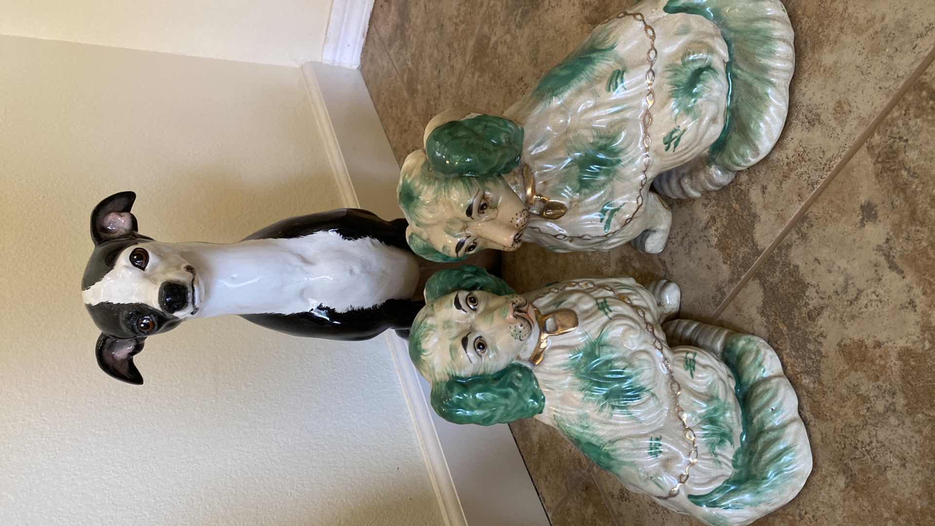 Photo 1 of 3 CERAMIC DOG STATUES  TALLEST 6” x 17”