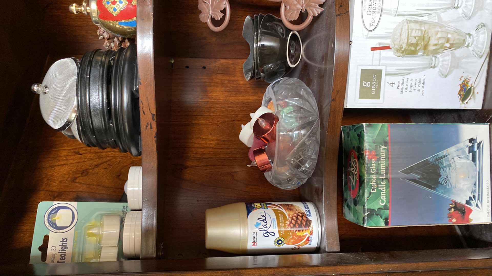 Photo 1 of CONTENTS IN DOOR OF SIDEBOARD ASSORTED DECOR