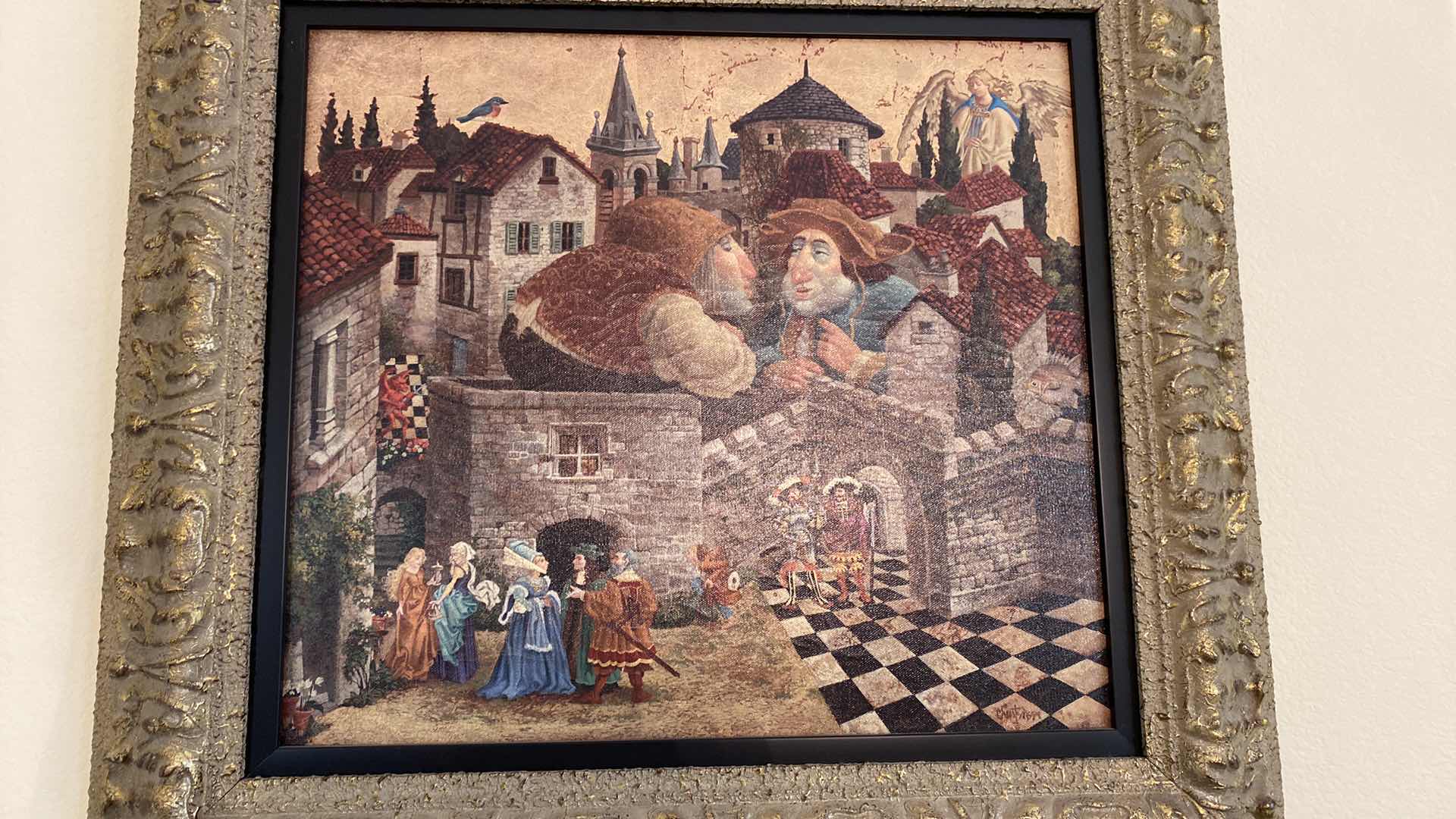 Photo 2 of 3 WALL DECOR AND ORNATE FRAMED FANTASY ARTWORK 26” x 25”