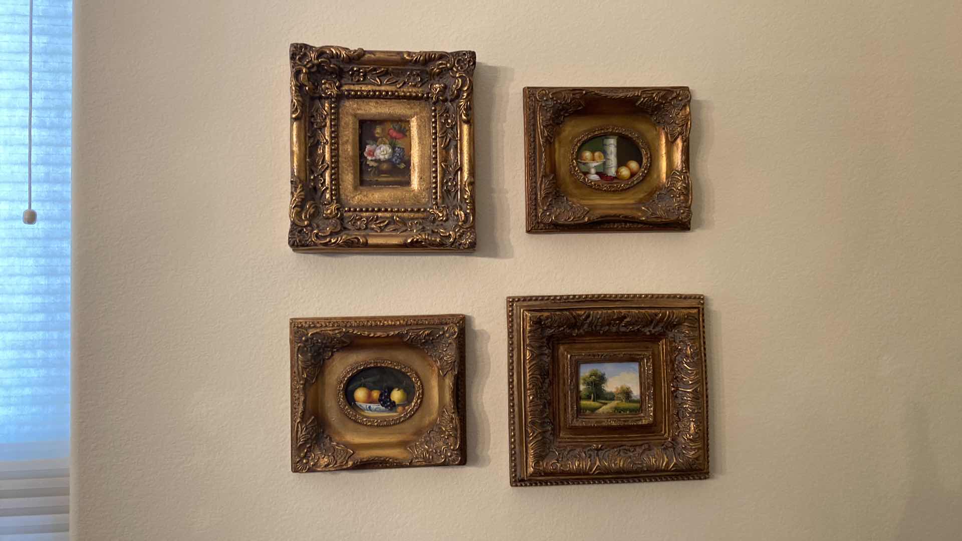 Photo 1 of 4-ORNATE GOLD FRAMED PAINTINGS LARGEST 10“ x 9“