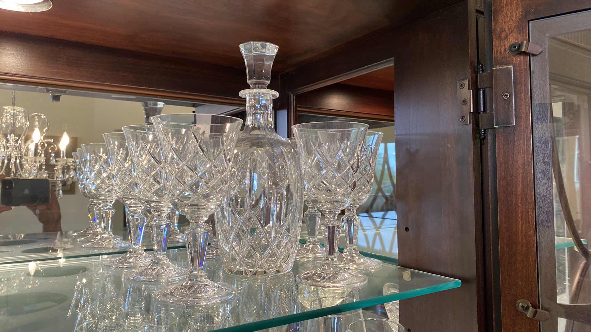 Photo 1 of CRYSTAL DECANTER AND 8 GLASSES
