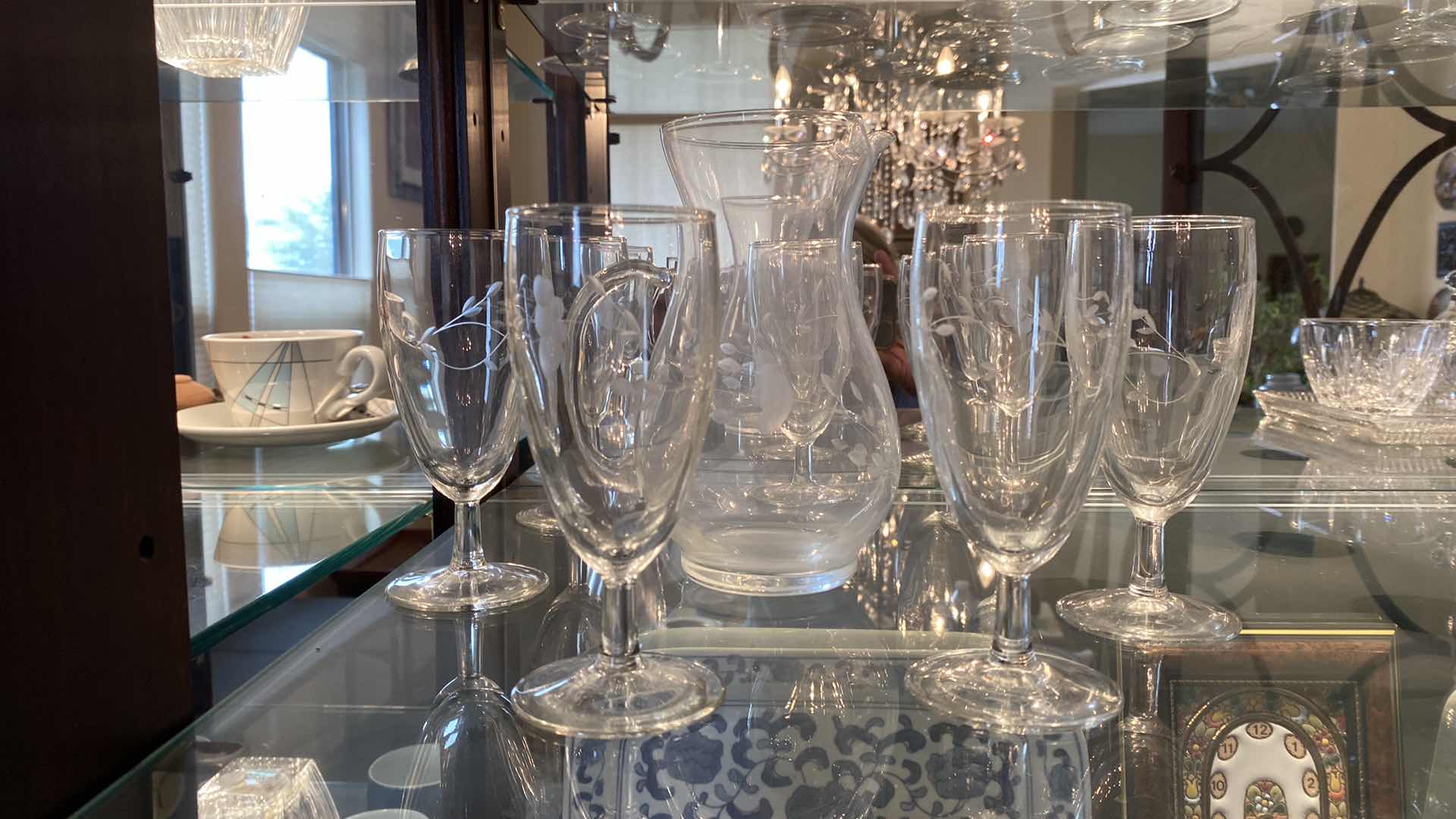 Photo 1 of 7 CORDIAL GLASSES AND SMALL PITCHER