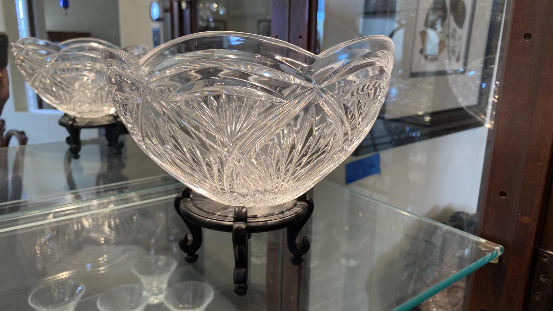 Photo 1 of GLASSWARE  CRYSTAL BOWL AND CLOCK