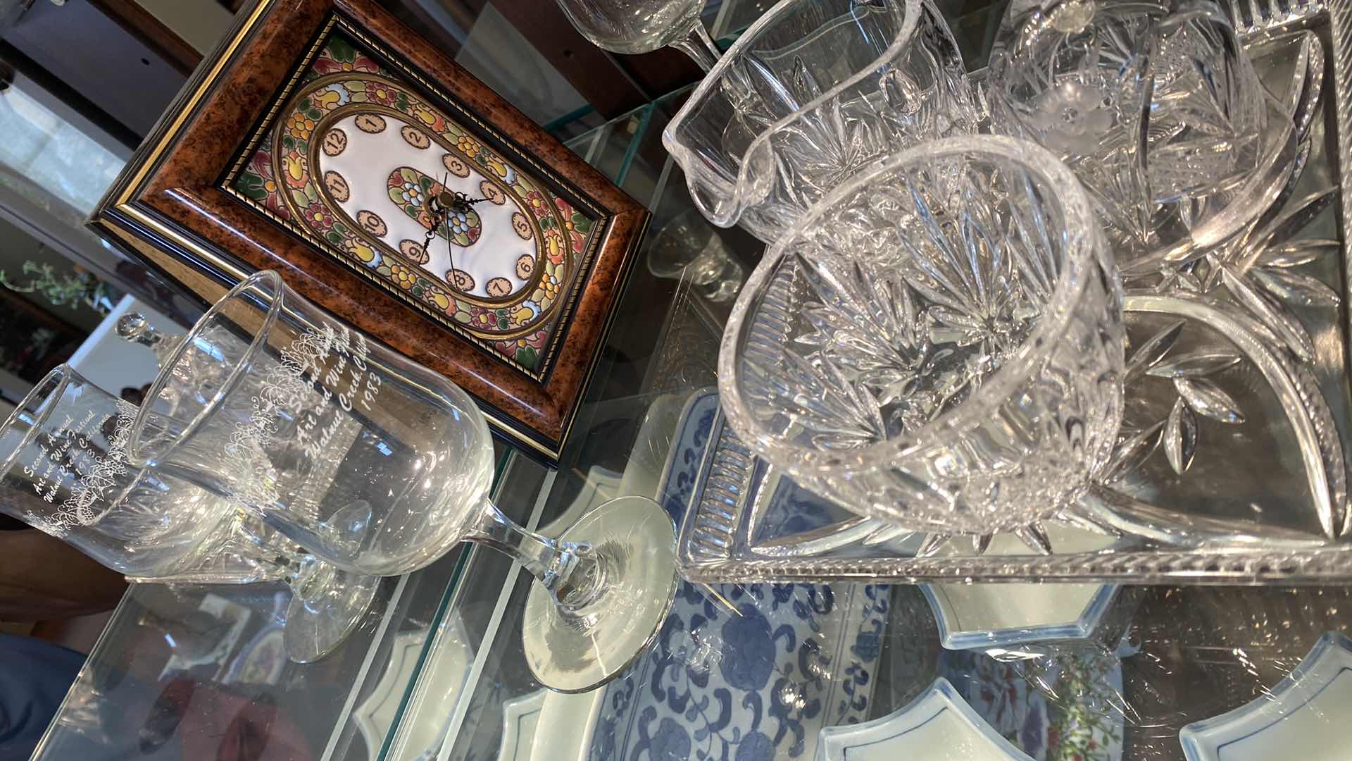 Photo 1 of GLASSWARE  CRYSTAL BOWL AND CLOCK