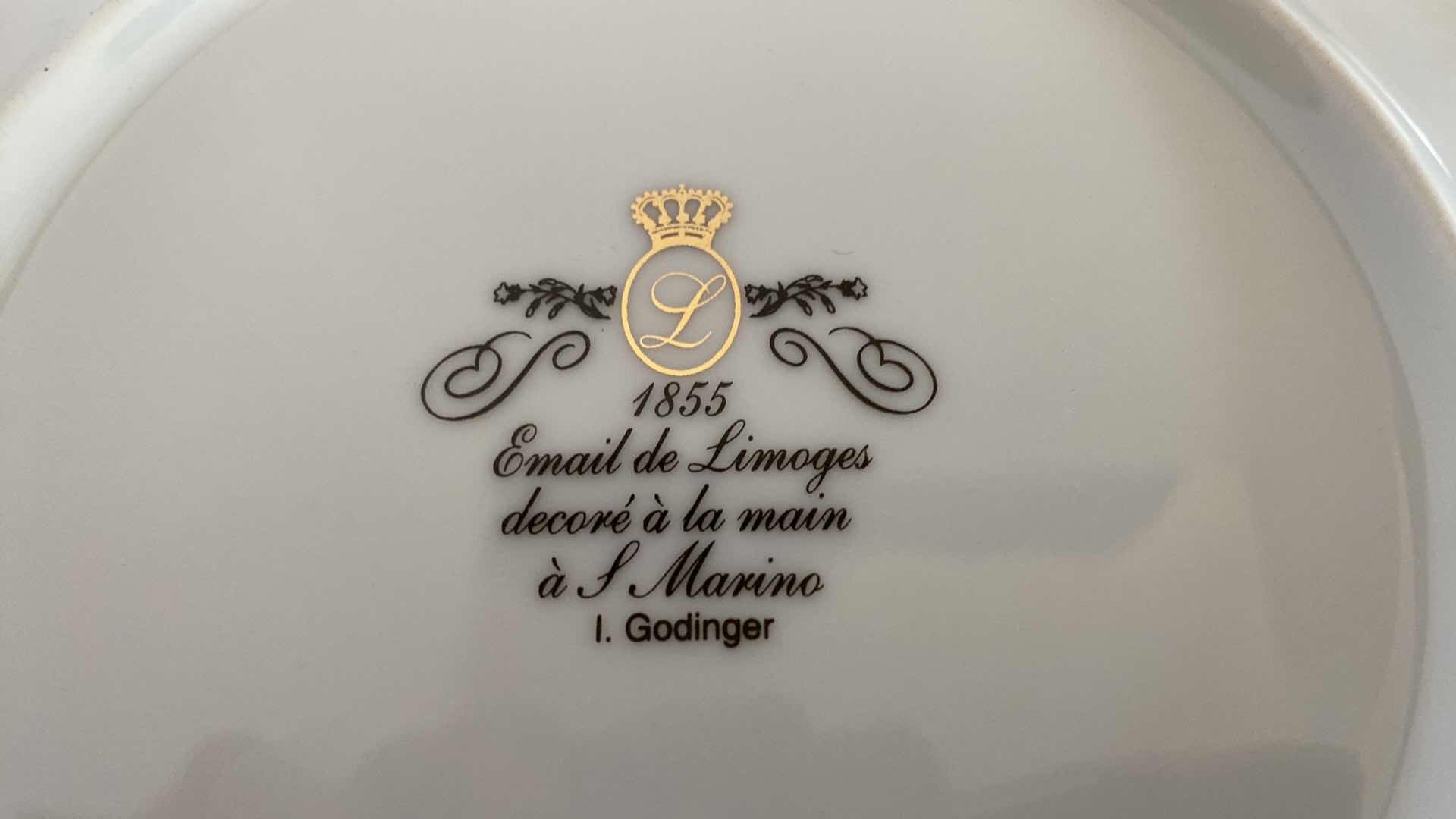 Photo 5 of 4 LIMOGES I. GODINGER COLLECTOR PLATES 7 1/2”