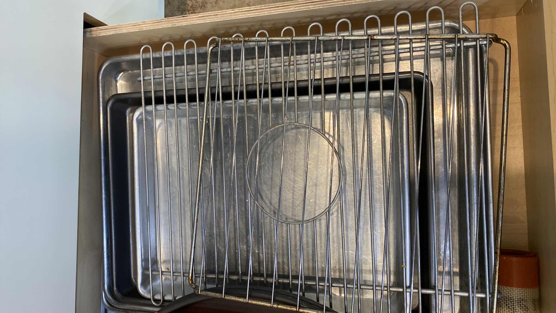 Photo 1 of CONTENTS OF KITCHEN CABINET BAKEWARE