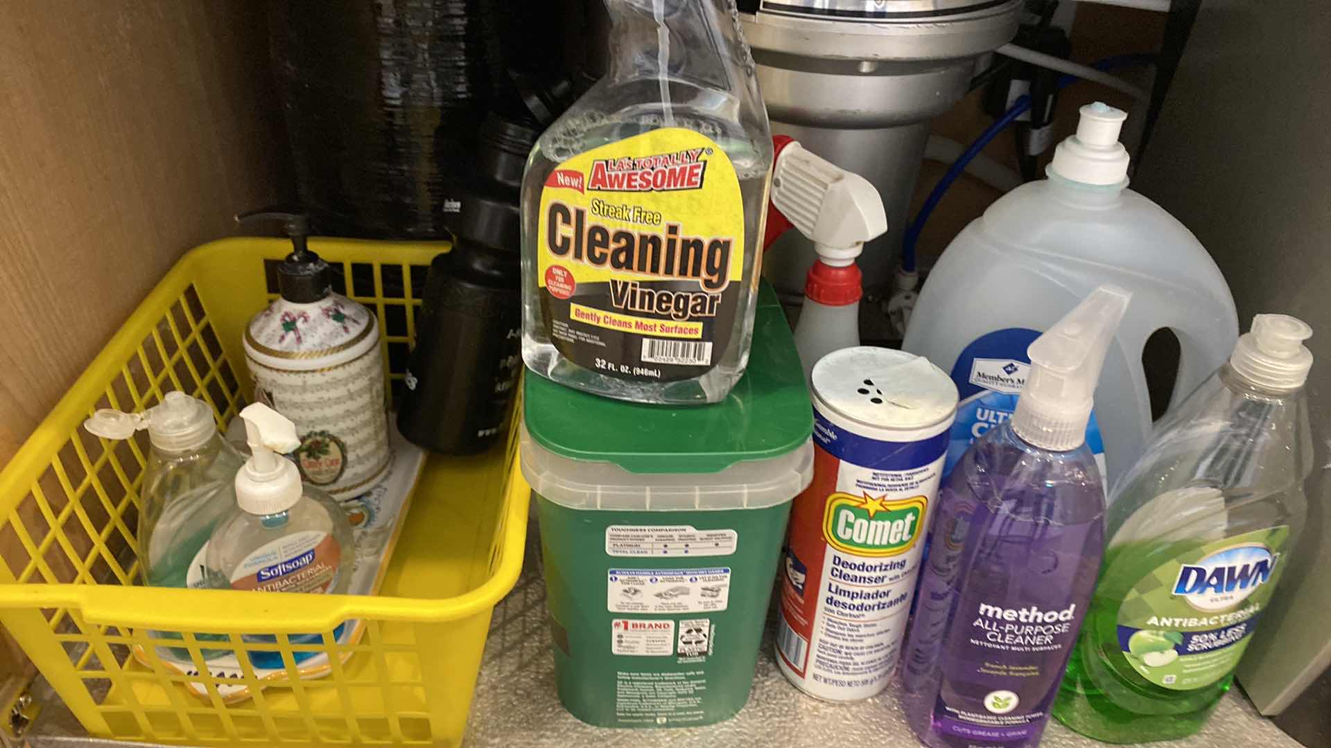 Photo 1 of CONTENTS OF KITCHEN CABINET UNDER SINK