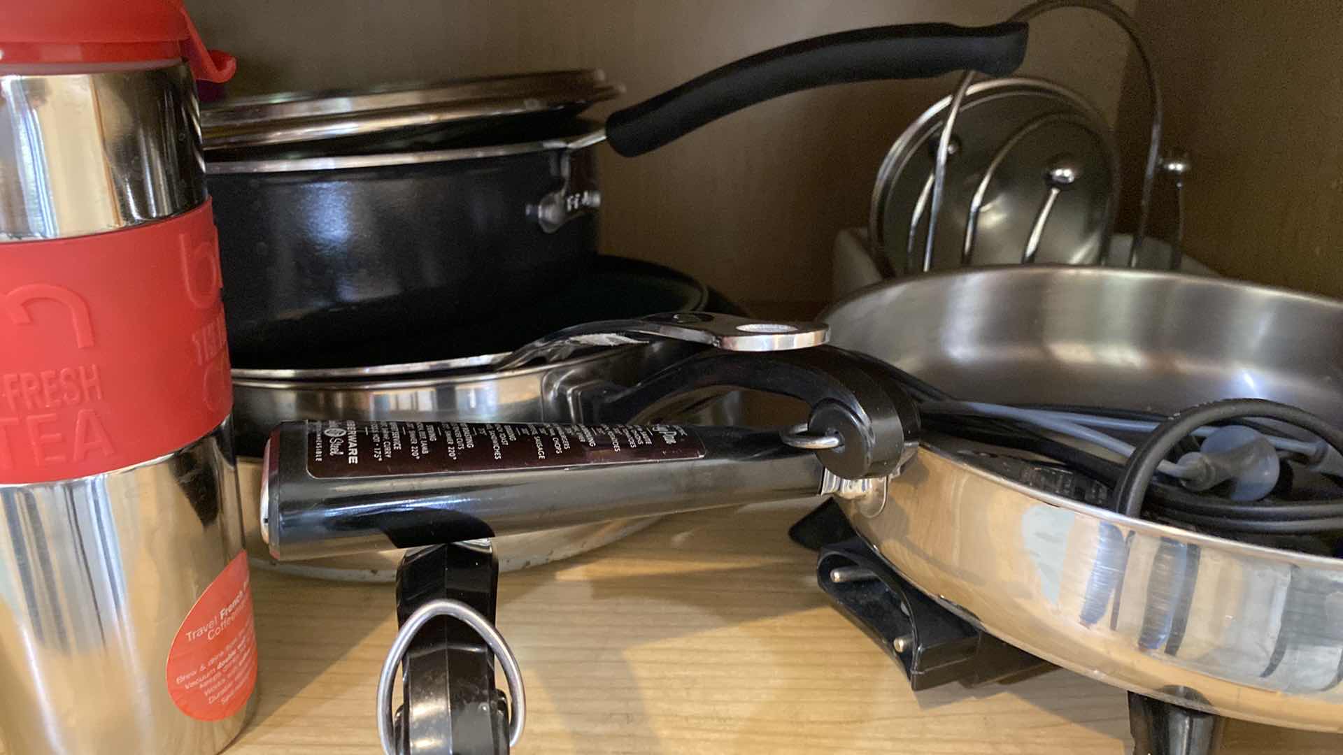 Photo 1 of CONTENTS OF SHELF KITCHEN CABINET PANS