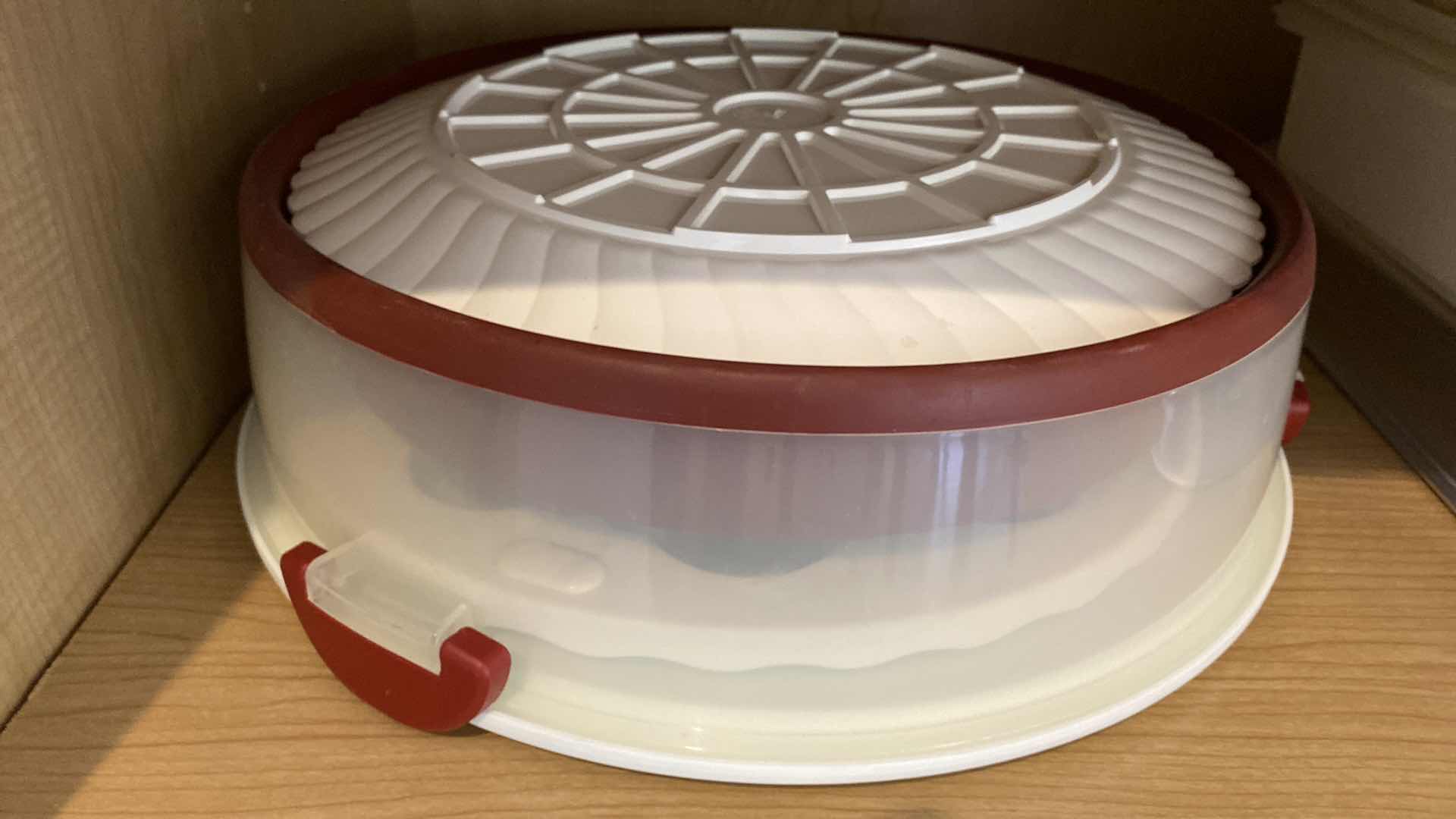 Photo 1 of CONTENTS OF SHELF KITCHEN CABINET CAKE SAVER PAN AND MORE