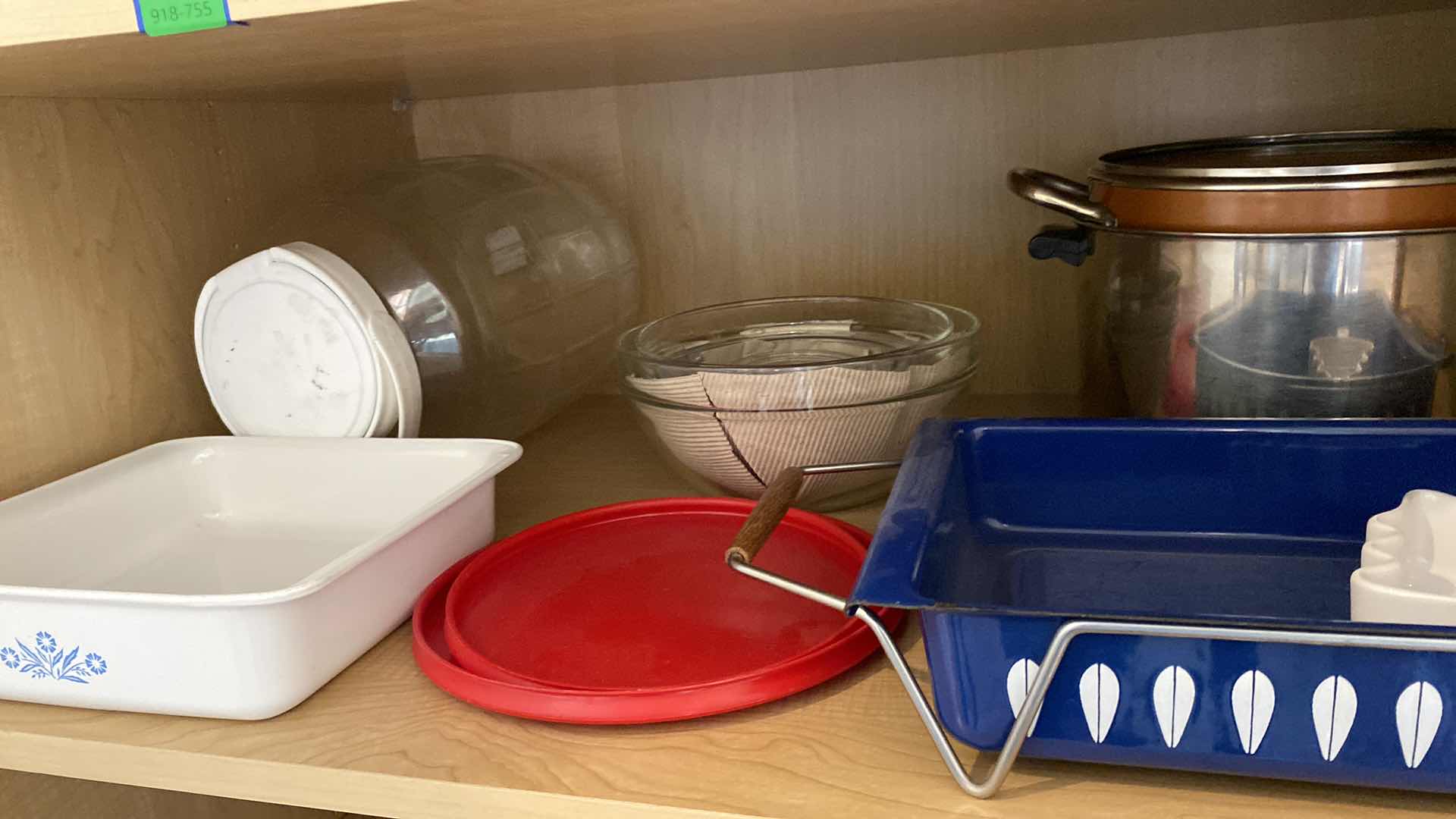Photo 1 of CONTENTS OF SHELF KITCHEN CABINET CORNING WARE PYREX MIXING BOWLS AND MORE