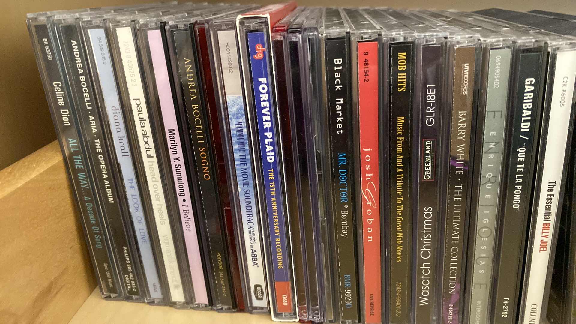 Photo 5 of CONTENTS OF CABINET FAMILY ROOM CDS SPEAKERS CASSETTES