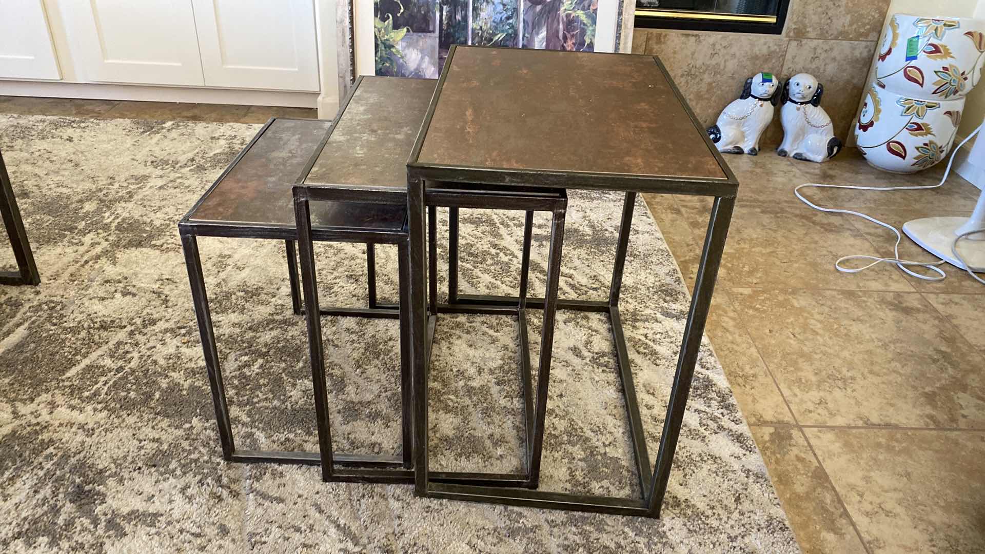 Photo 1 of 3 NESTING END TABLES FAMILY ROOM LARGEST 24 1/2” x 16” H 24”