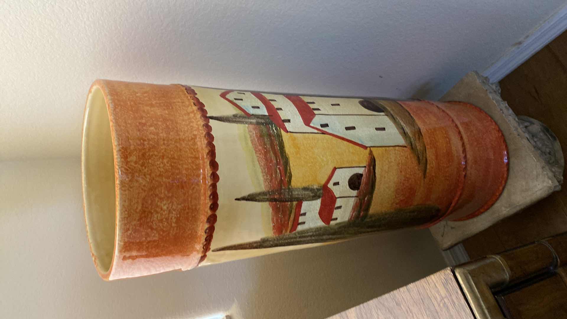 Photo 3 of CERAMIC TUSCAN DECOR ON PEDESTAL CERAMIC IS 34”