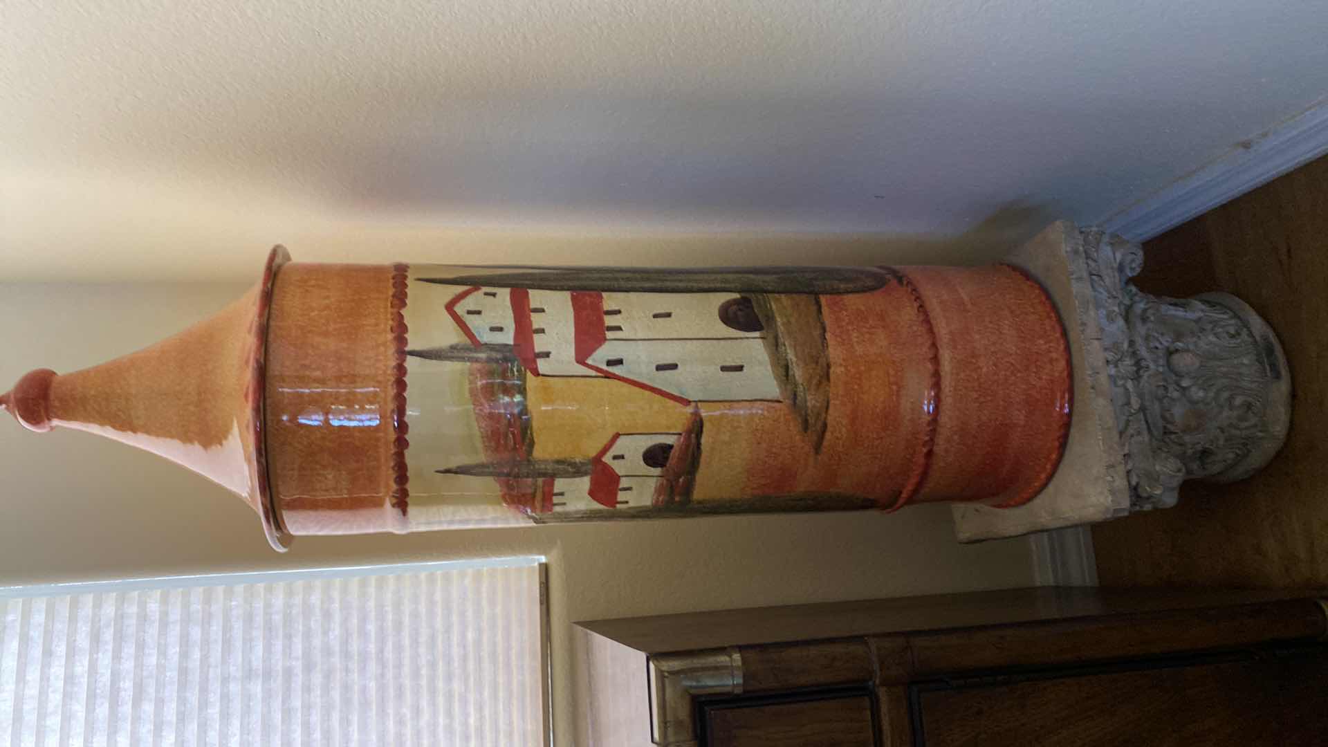 Photo 6 of CERAMIC TUSCAN DECOR ON PEDESTAL CERAMIC IS 34”