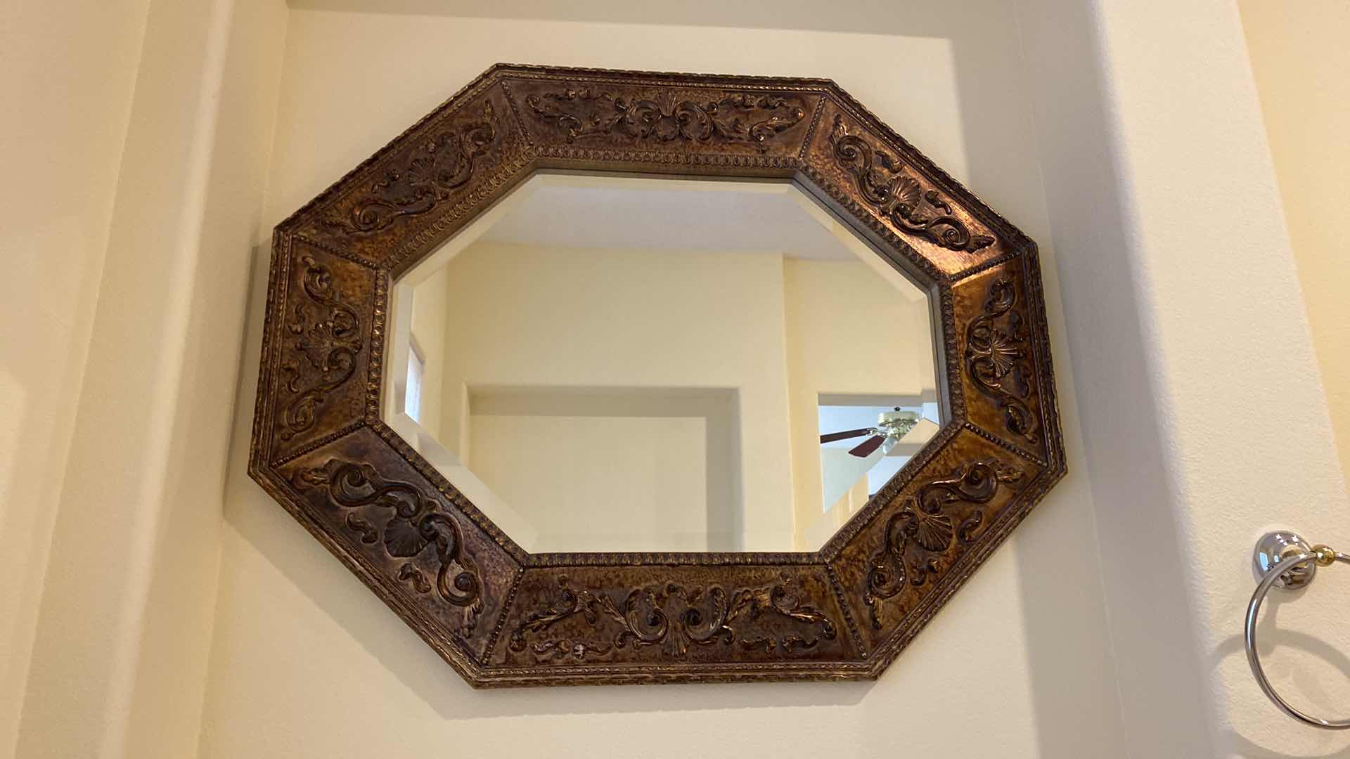 Photo 1 of BEVELED MIRROR WITH ORNATER RESIN FRAME 38” X 30”