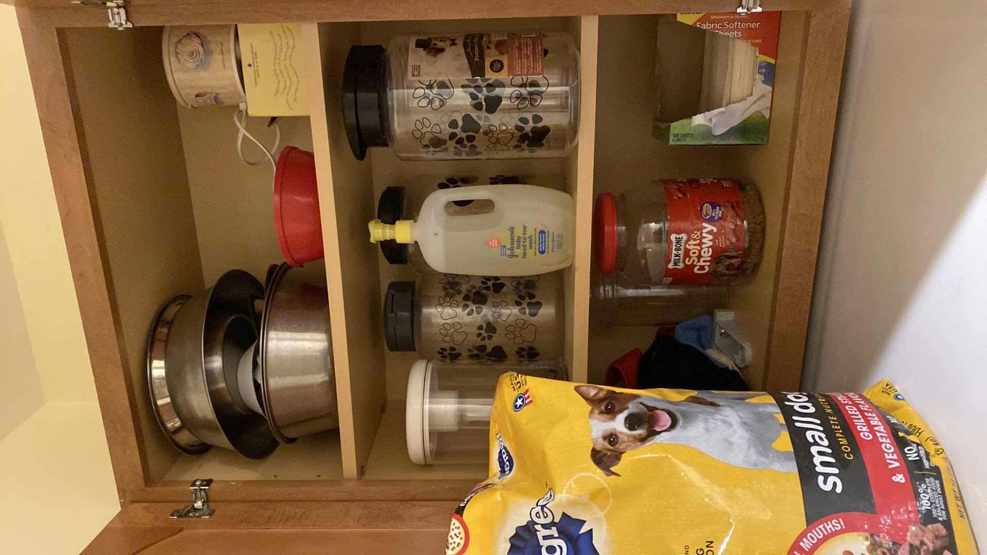 Photo 1 of CONTENTS OF LAUNDRY ROOM CABINET DOG FOOD AND MORE