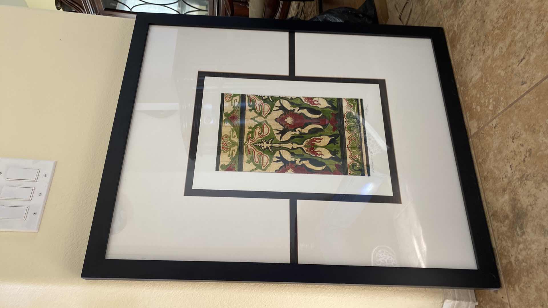 Photo 6 of FRAMED LAWRENCE UNLIMITED ARTWORK NOUVEAU TILE II SIGNED 28 1/2“ x 35“