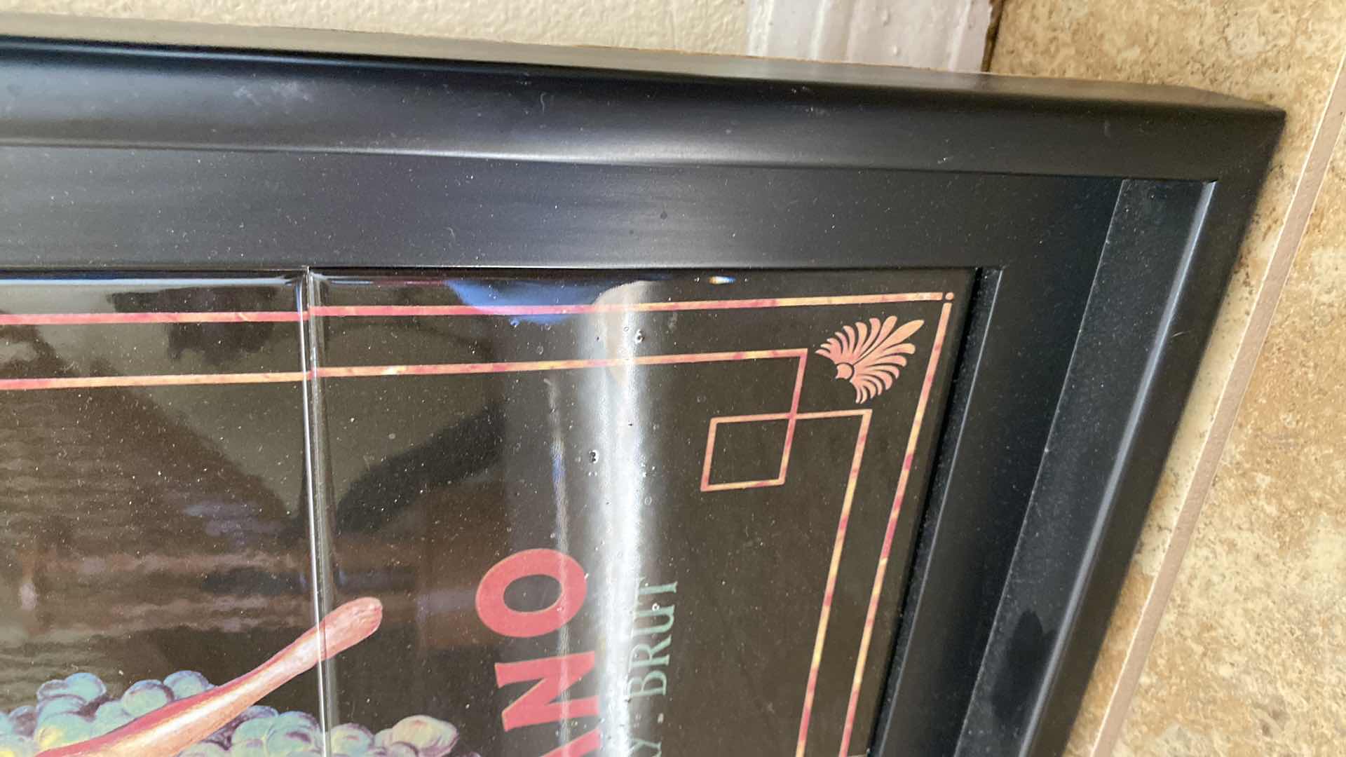 Photo 1 of FRAMED CINZANO ADVERTISEMENT TILE ART WORK 15 1/2” x 22”