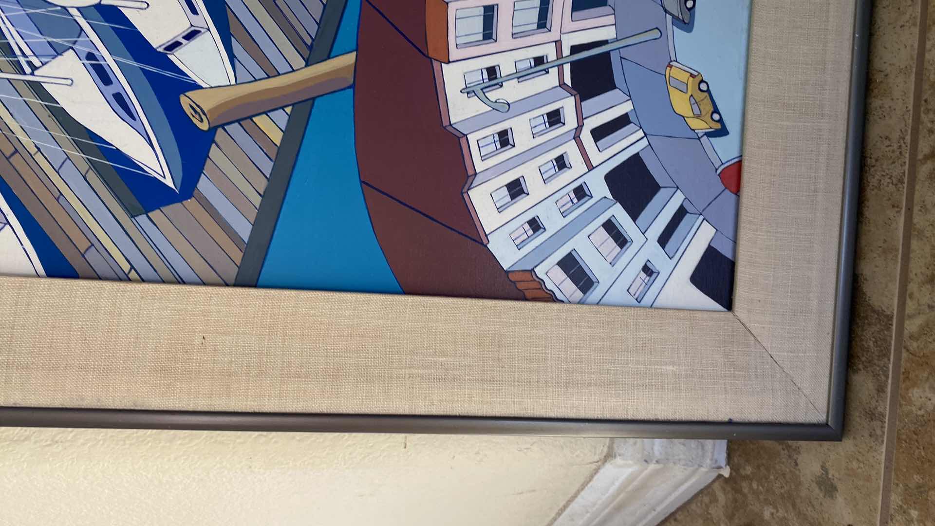 Photo 1 of FRAMED ABSTRACT PAINTED ON VALVES ARTWORK 28” x 22”