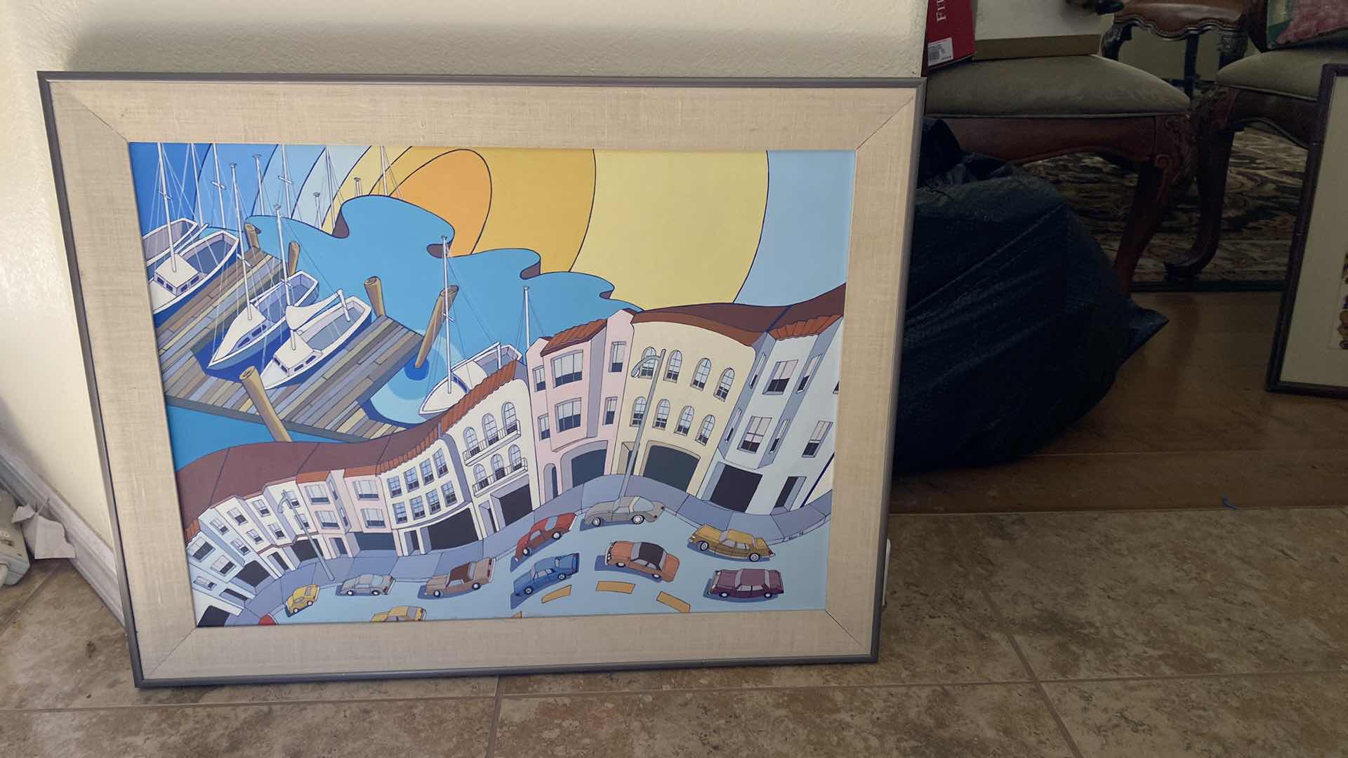 Photo 5 of FRAMED ABSTRACT PAINTED ON VALVES ARTWORK 28” x 22”