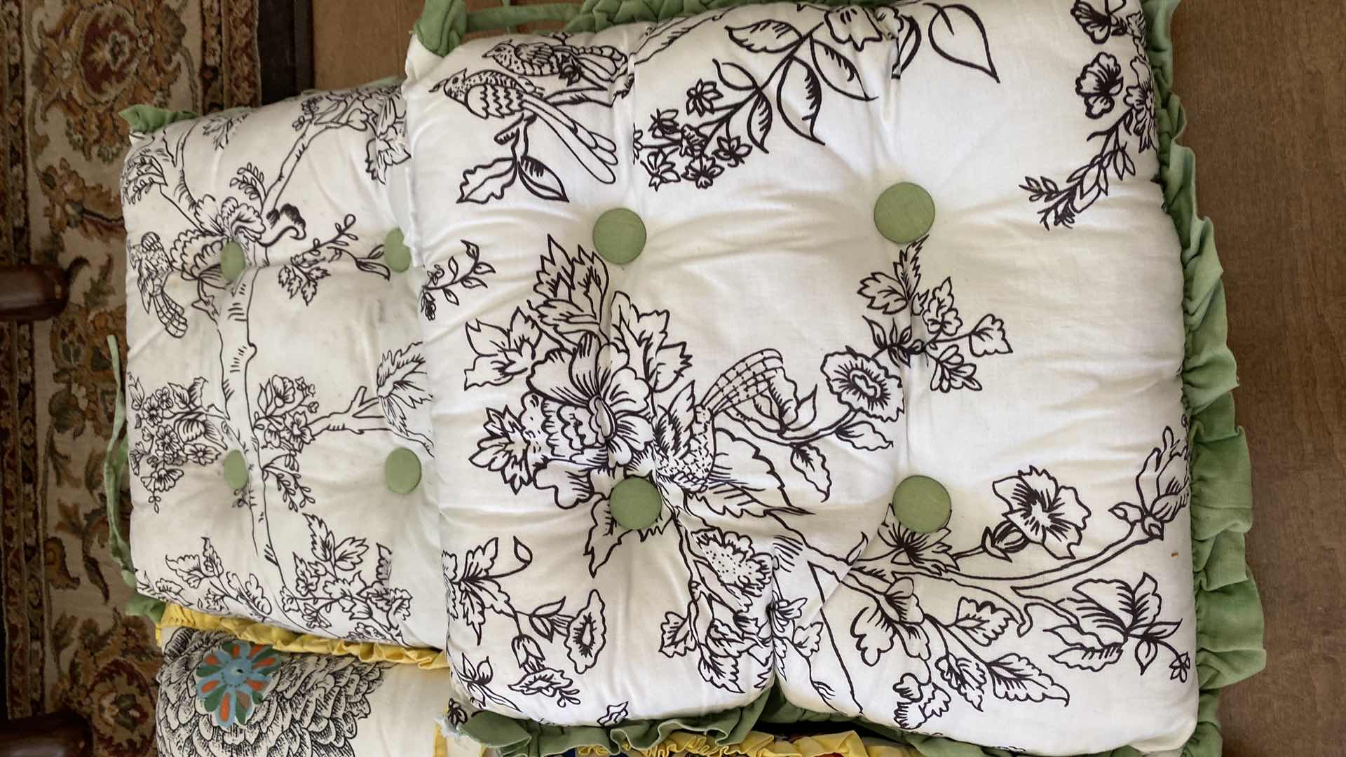 Photo 1 of 4 SEAT CUSHIONS AND PAIR OF TASSELS