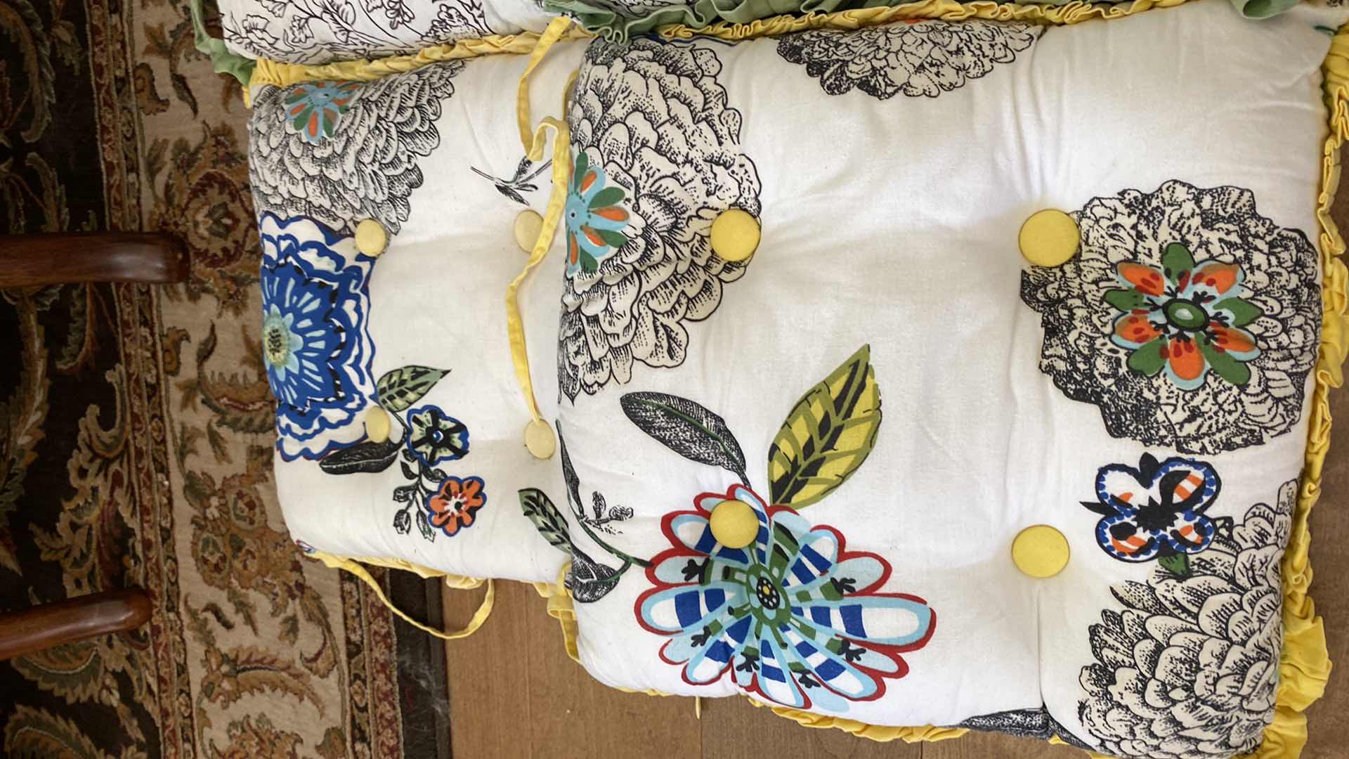 Photo 1 of 4 SEAT CUSHIONS AND PAIR OF TASSELS