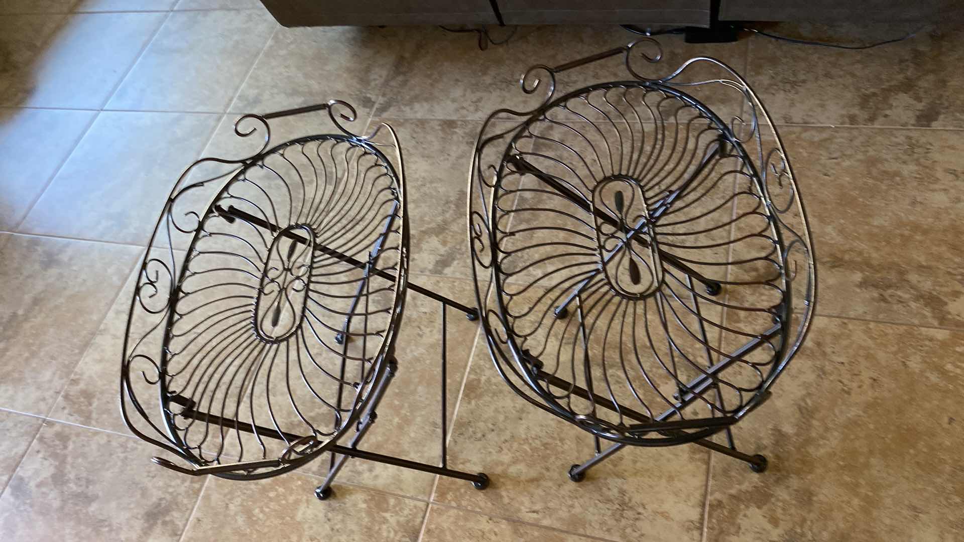 Photo 2 of 2 COLLAPSABLE METAL TABLES 24“ x 16 1/2“ H 24”