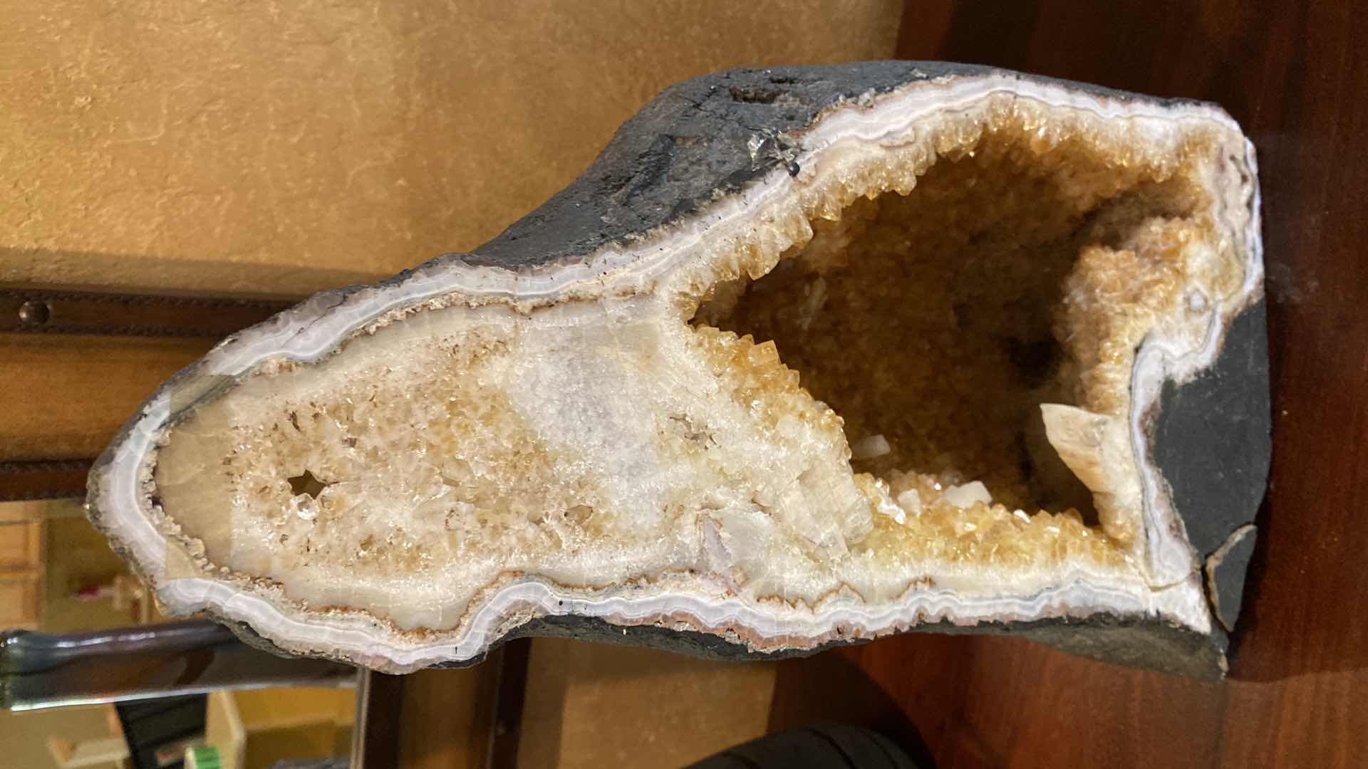 Photo 1 of CITRINE CRYSTAL CATHEDRAL GEODE 9“ x 17“ $1500