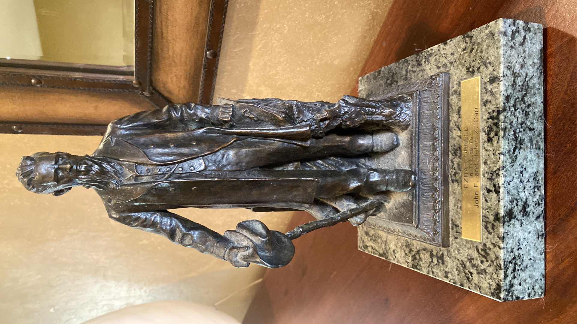 Photo 1 of ERZA CORNELL CAST STATUE ON MARBLE 7 1/2” x 14”