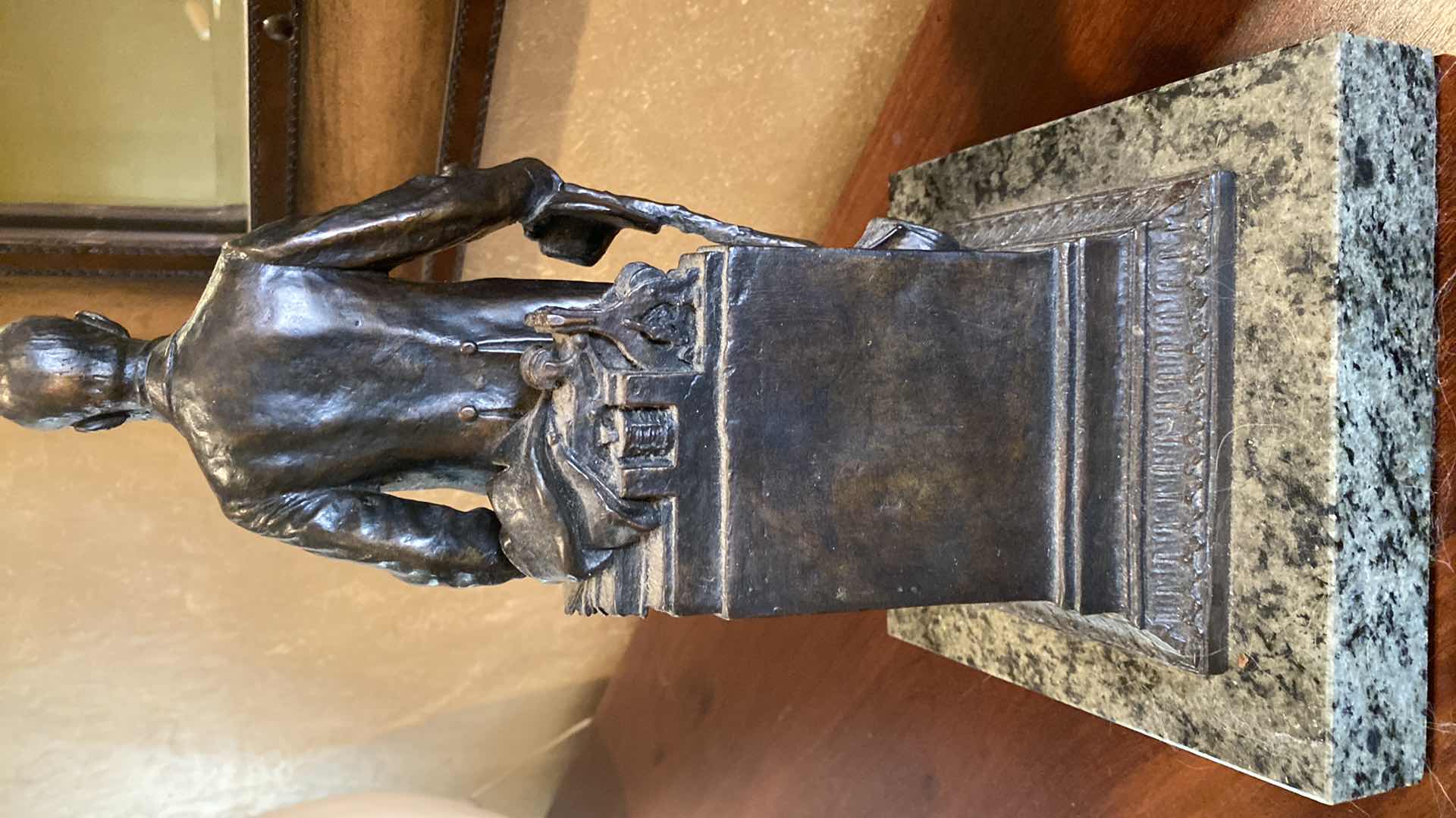 Photo 1 of ERZA CORNELL CAST STATUE ON MARBLE 7 1/2” x 14”