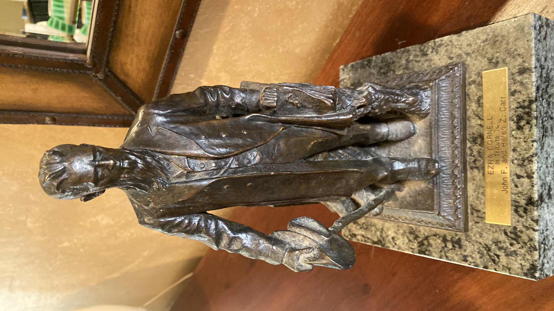 Photo 1 of ERZA CORNELL CAST STATUE ON MARBLE 7 1/2” x 14”