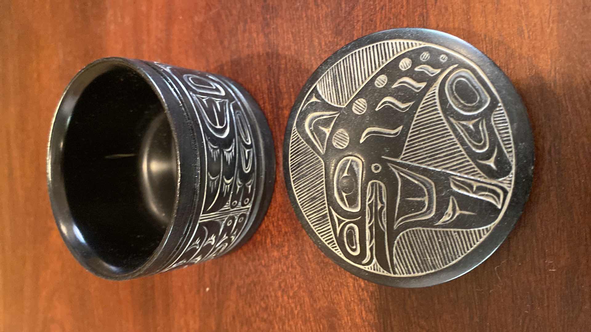 Photo 1 of AMBER GLASS GLOBE 5” W IRON STAND AND TRINKET BOX