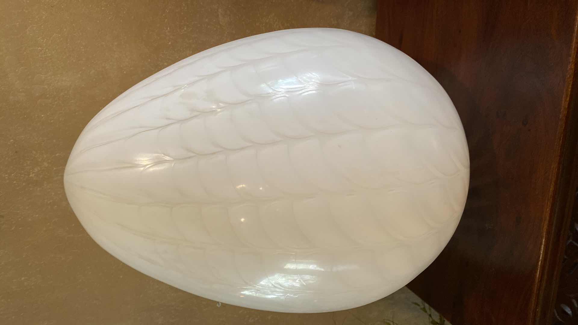 Photo 1 of EGG SHAPED GLASS LAMP 16” x 23”