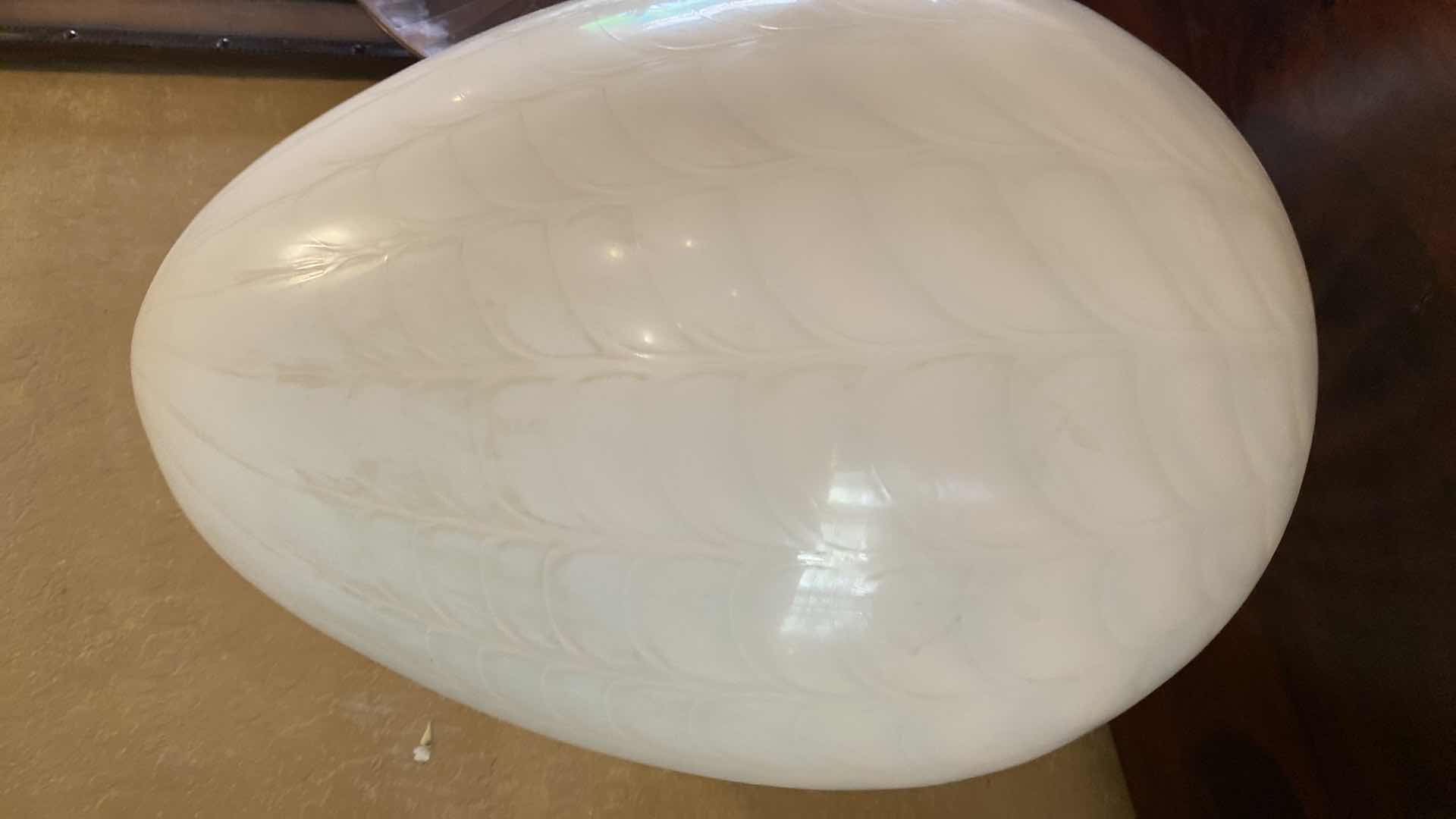 Photo 1 of EGG SHAPED GLASS LAMP 16” x 23”