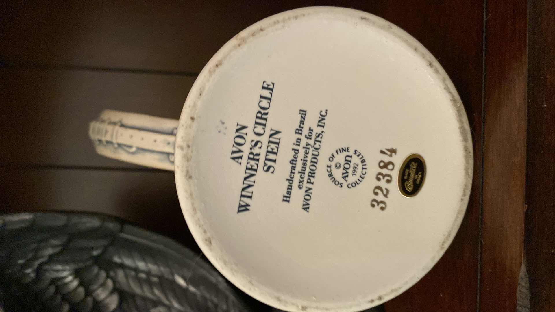 Photo 1 of AVON WINNERS CIRCLE STEIN H9.5” AND RESIN EAGLE