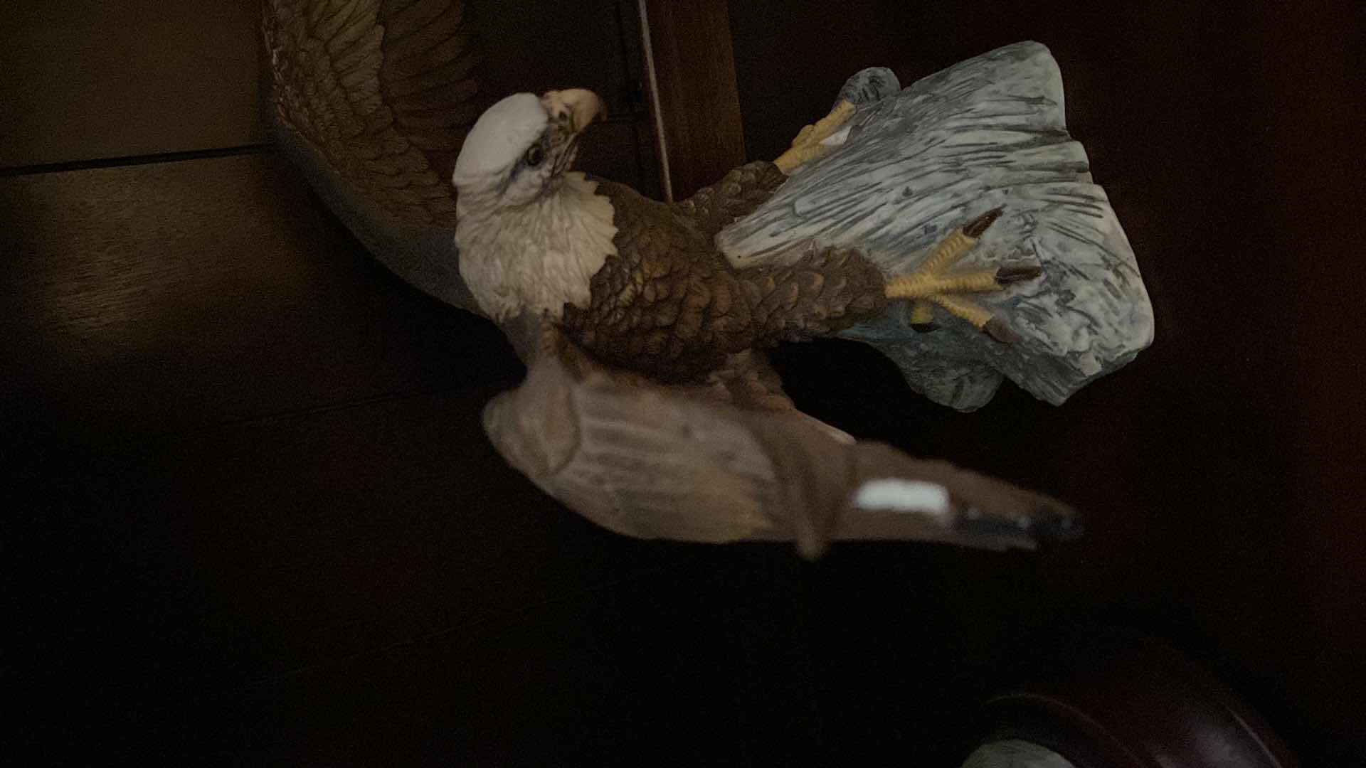 Photo 1 of CERAMIC EAGLE COLLECTION AND BIRD METAL AND WOOD BIRDS LARGEST 11“ x 8“