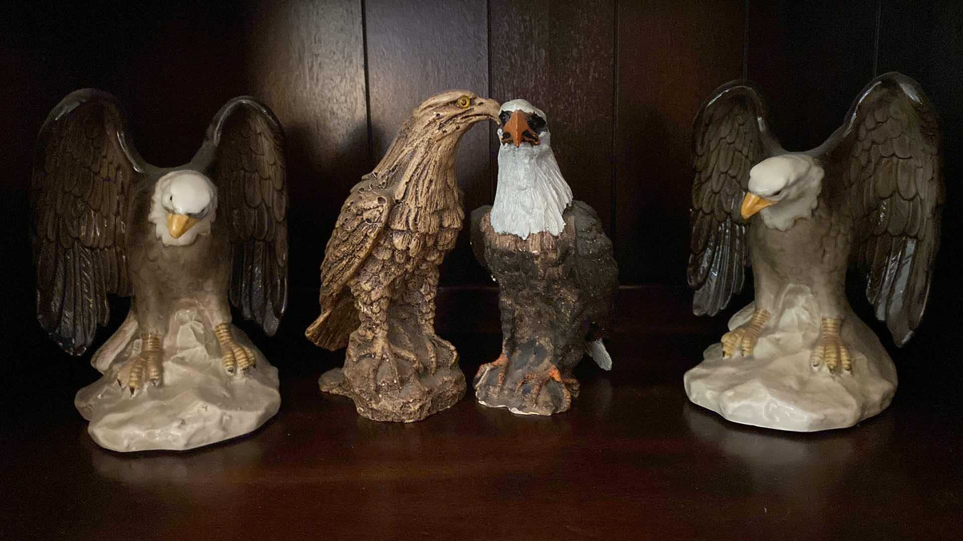 Photo 1 of 2 CERAMIC H 7.5” AND 2 WOOD H7.5” EAGLES