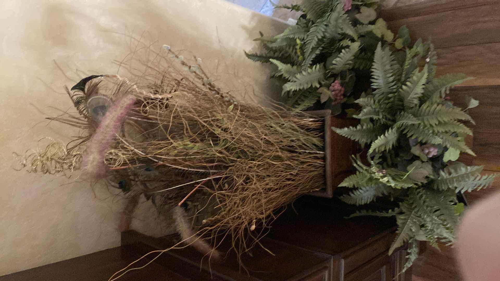 Photo 1 of 3 FAUX PLANTS LARGEST WOVEN BASKET 12” x 12“ NOT INCLUDING DRIED FLORAL