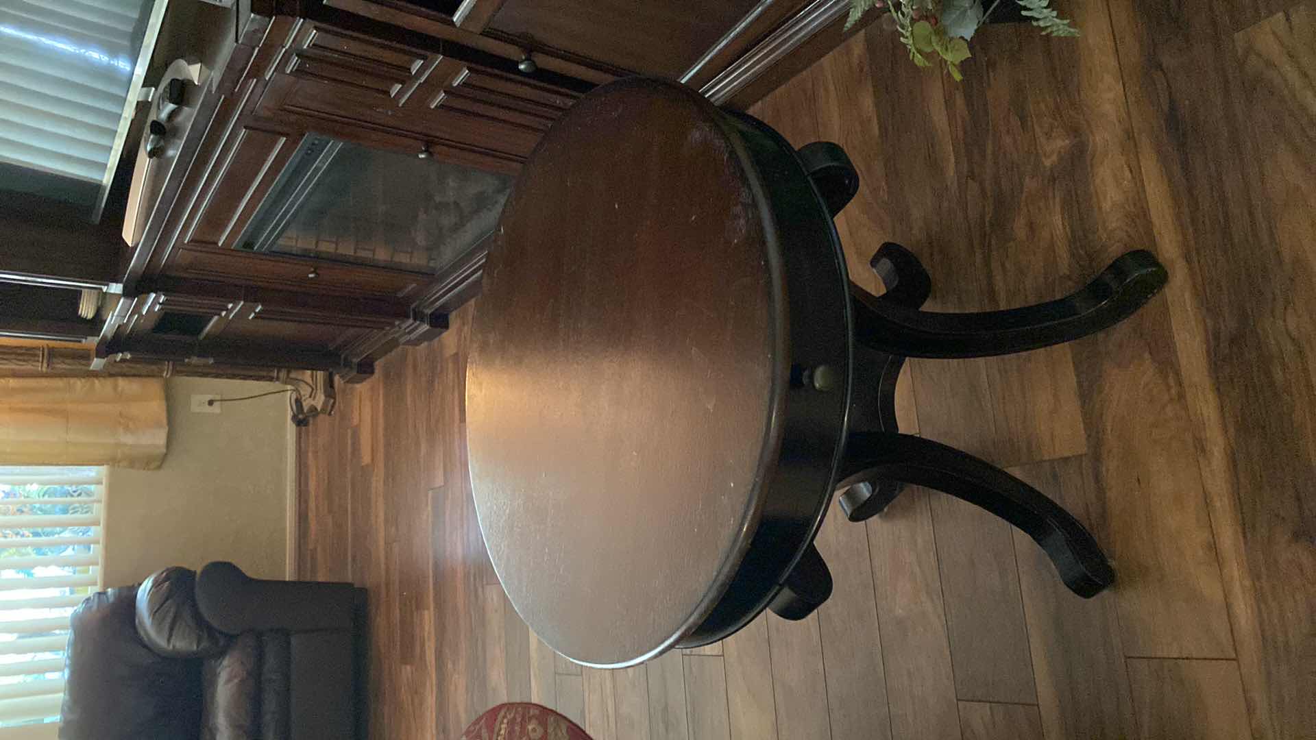 Photo 1 of DARK WOOD END TABLE 24“ x 27 1/2“