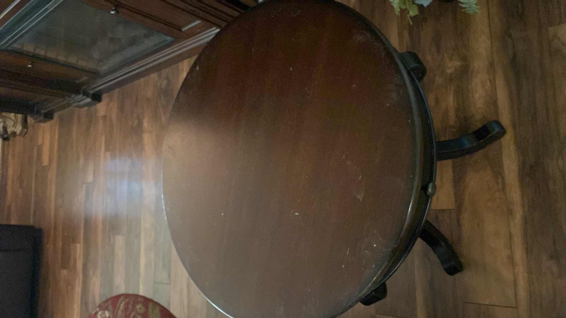 Photo 1 of DARK WOOD END TABLE 24“ x 27 1/2“