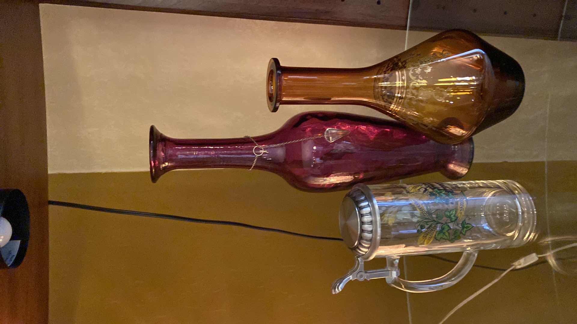 Photo 1 of GLASS DECANTERS AND STEIN