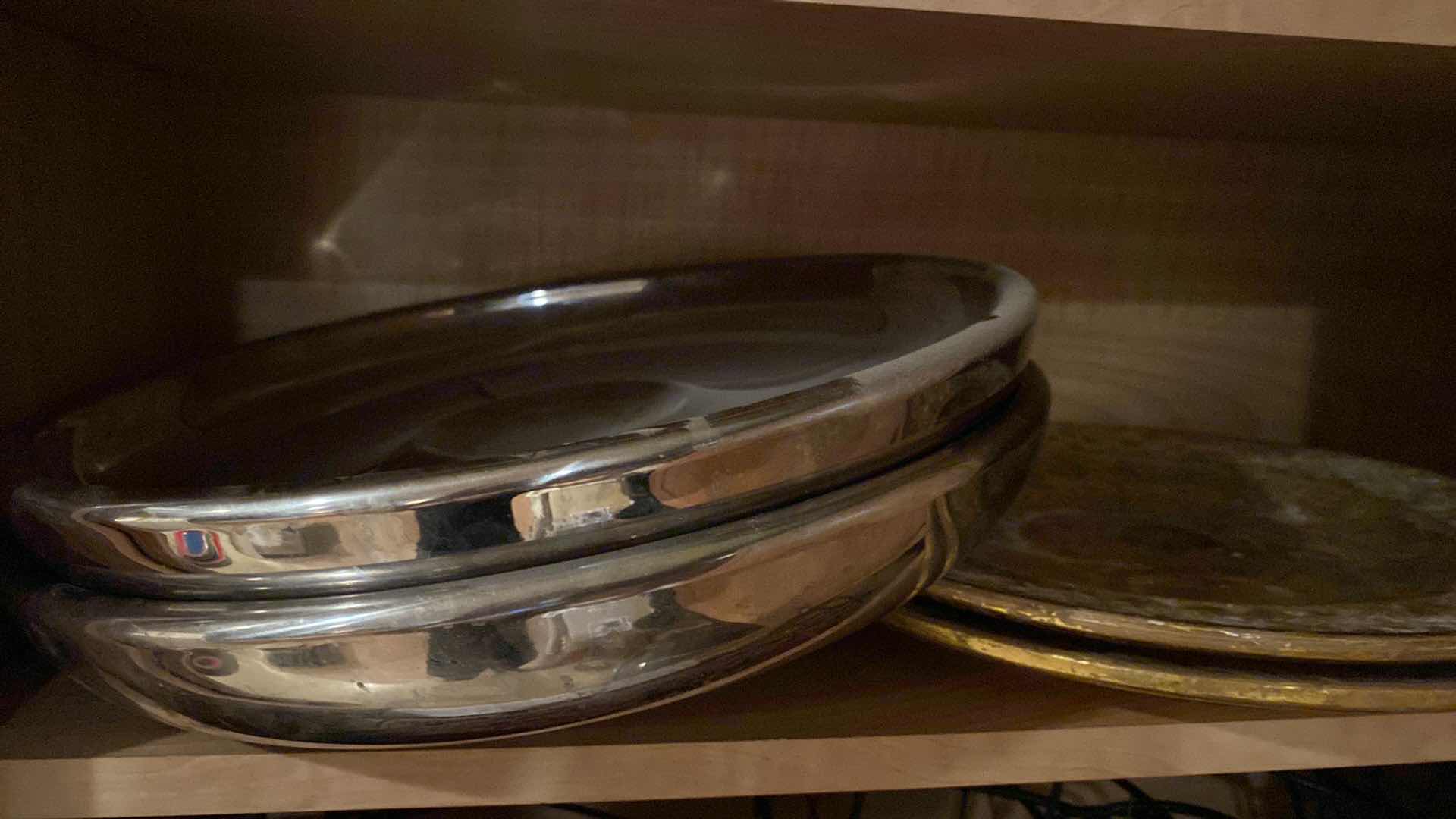 Photo 1 of CONTENTS KITCHEN CABINET CERAMIC BAKEWARE AND WICKER AND METAL SERVE WARE