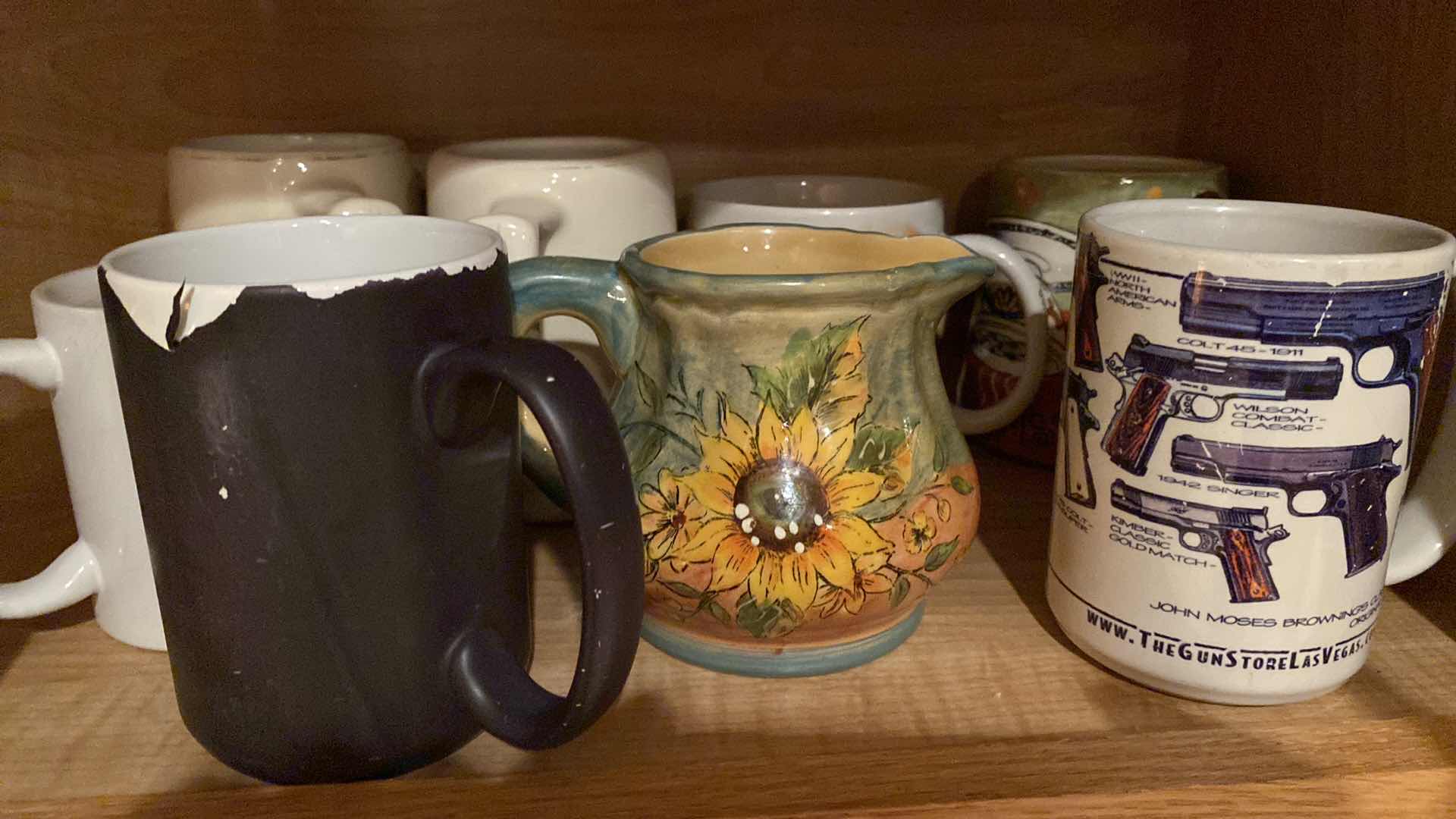 Photo 1 of CONTENTS KITCHEN CABINET CERAMIC DISHES COFFEE CUPS PYREX AND MORE