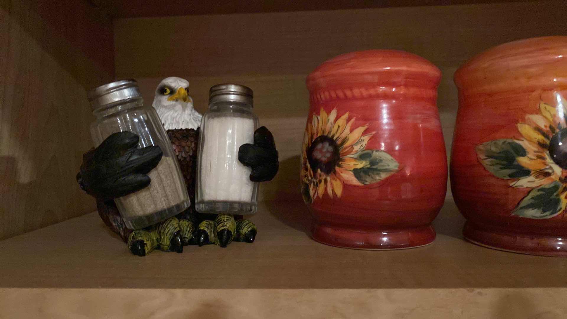 Photo 1 of CONTENTS KITCHEN CABINET CERAMIC DISHES COFFEE CUPS PYREX AND MORE