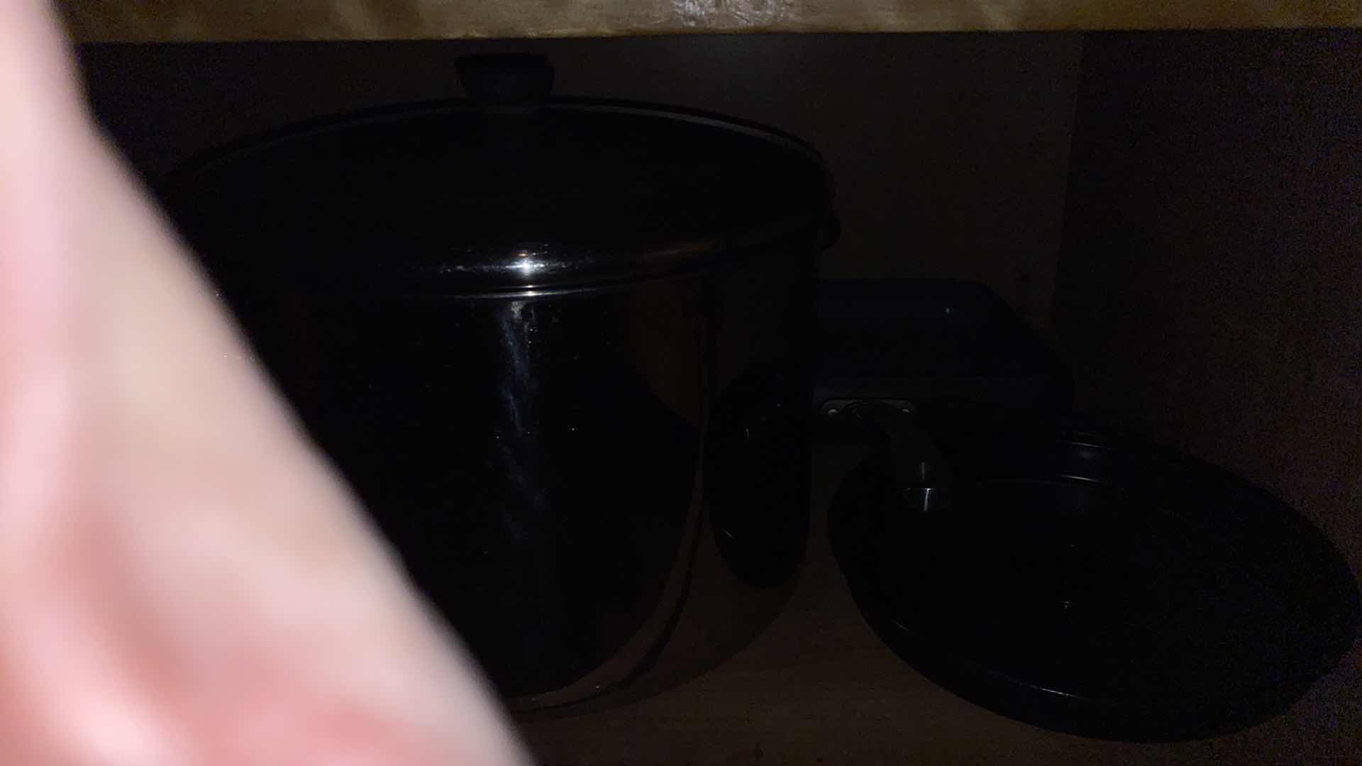 Photo 1 of CONTENTS OF CABINET POTS AND PANS