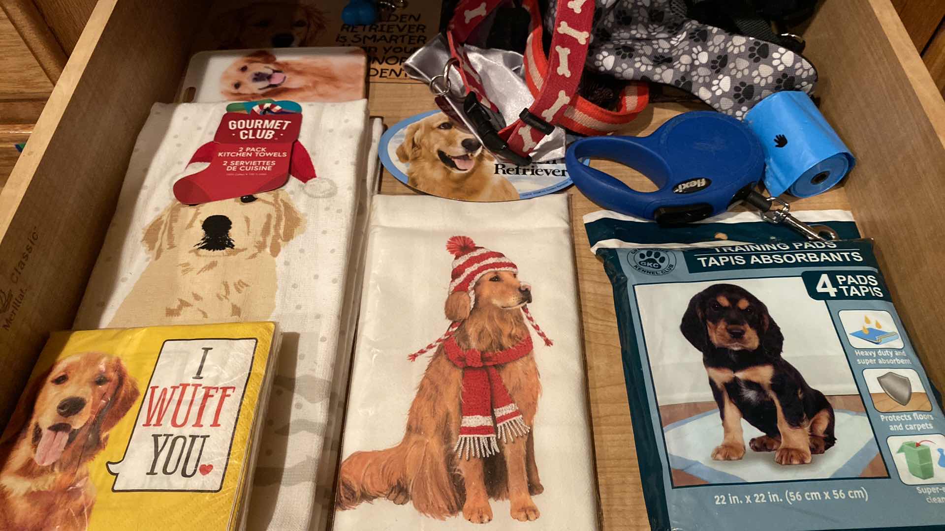 Photo 1 of CONTENTS KITCHEN DRAWER DOG ITEMS NEW TIWELS PADS AND MORE