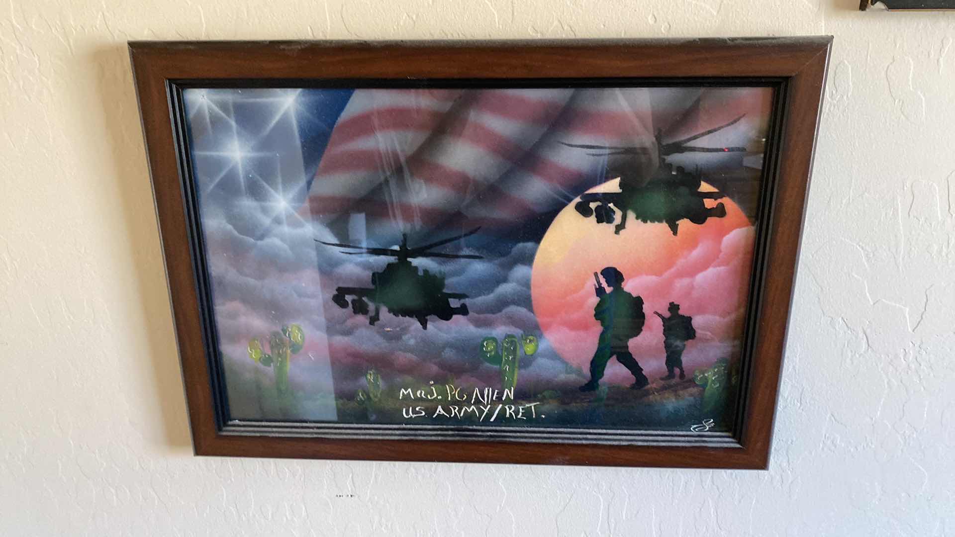 Photo 1 of 3-FRAMED MILITARY ARTWORK LARGEST 14” x 20”