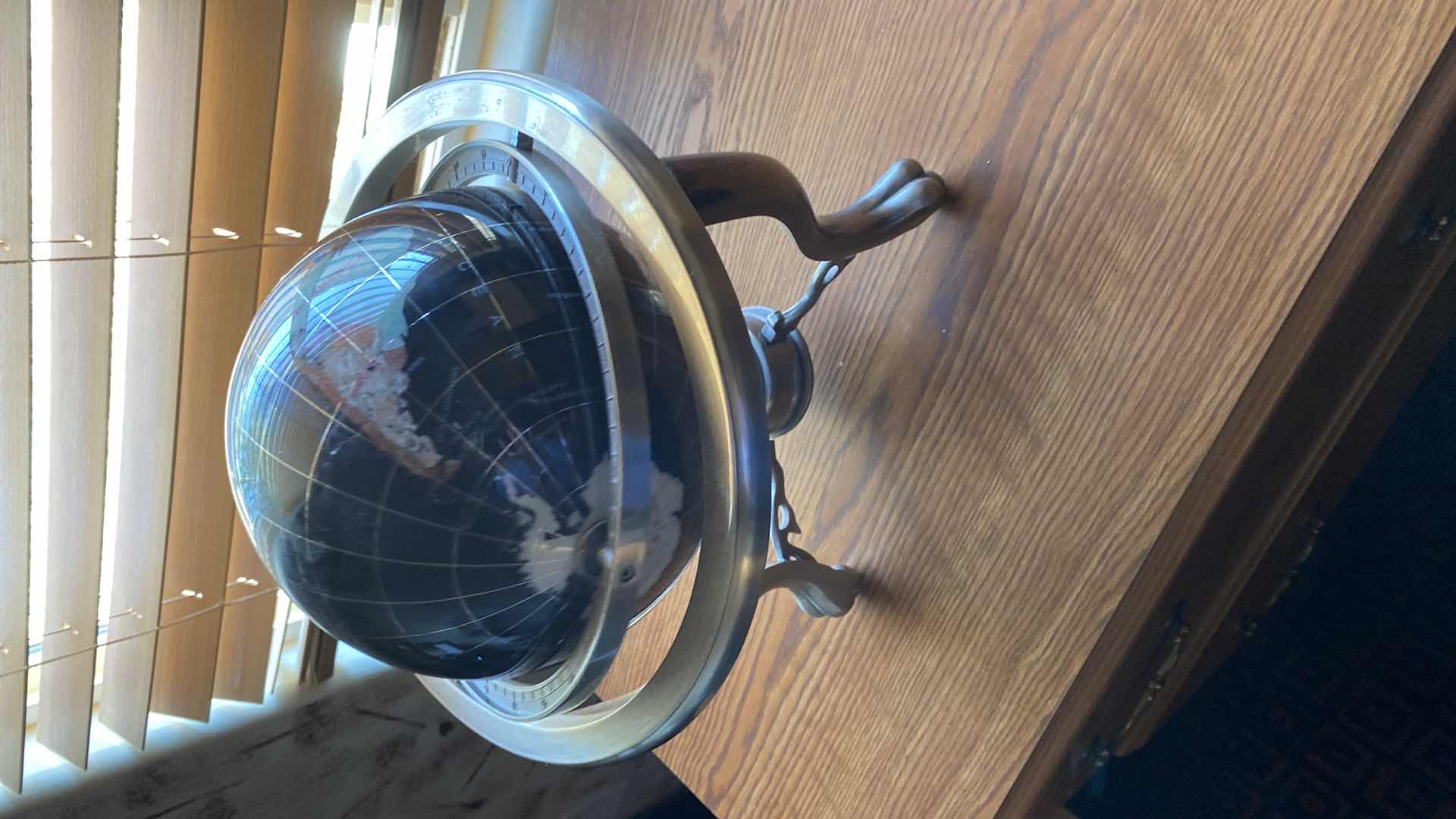 Photo 1 of BLACK GEMSTONE GLOBE WITH COMPASS 13“ x 13“